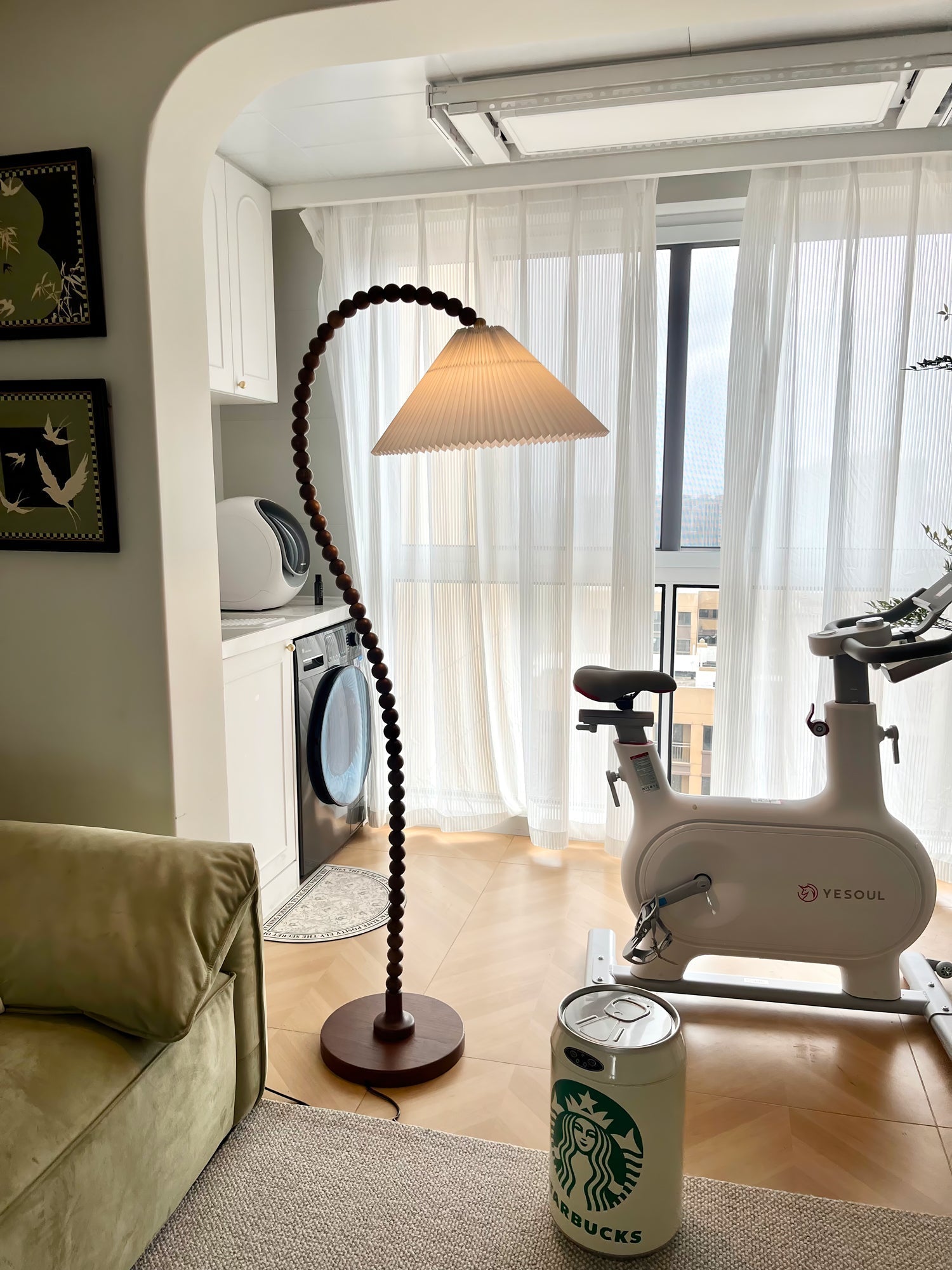 Wooden Bead Floor Light, Floor Lamp, detail 41