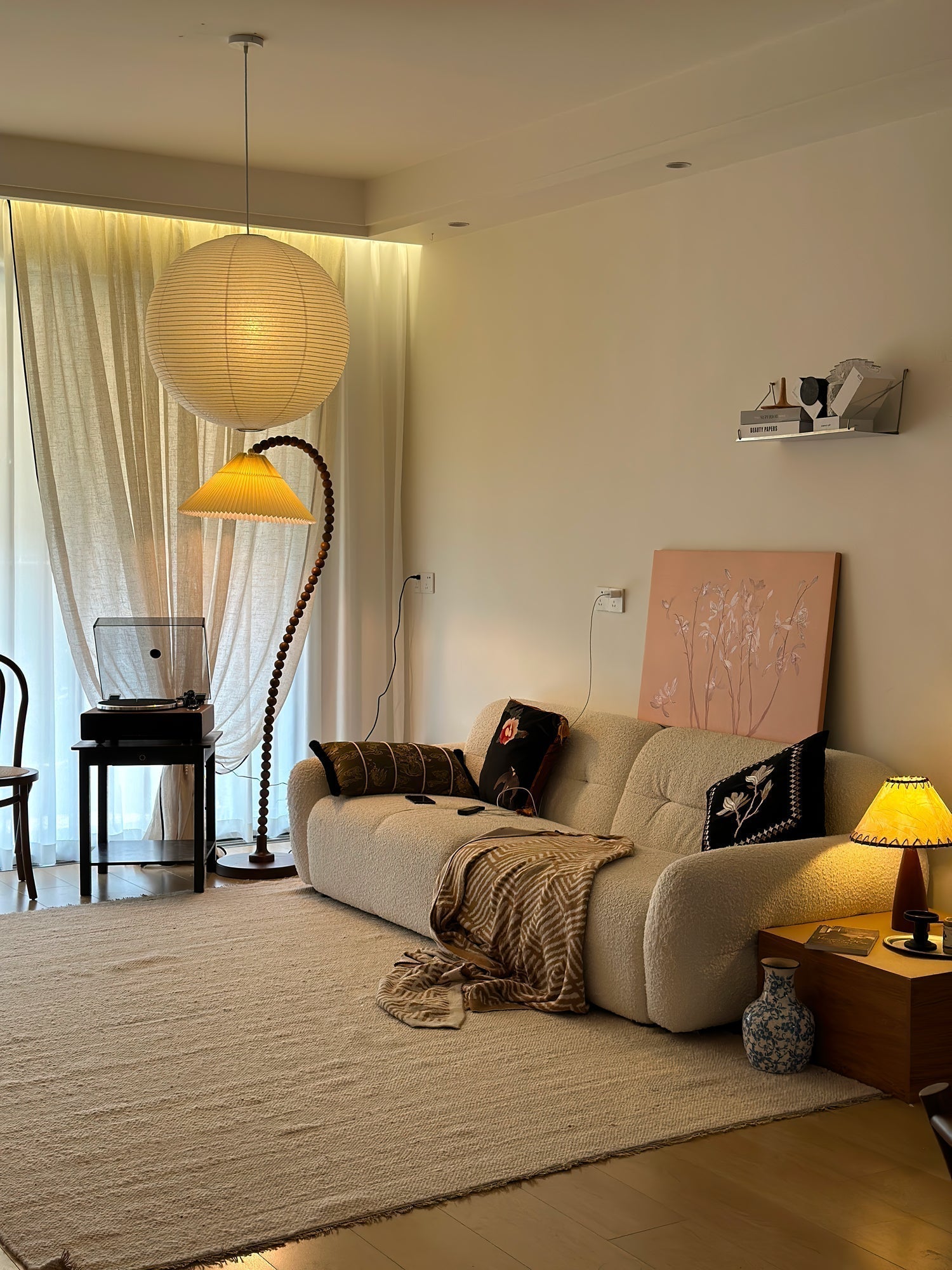 Wooden Bead Floor Light, Floor Lamp, detail 44