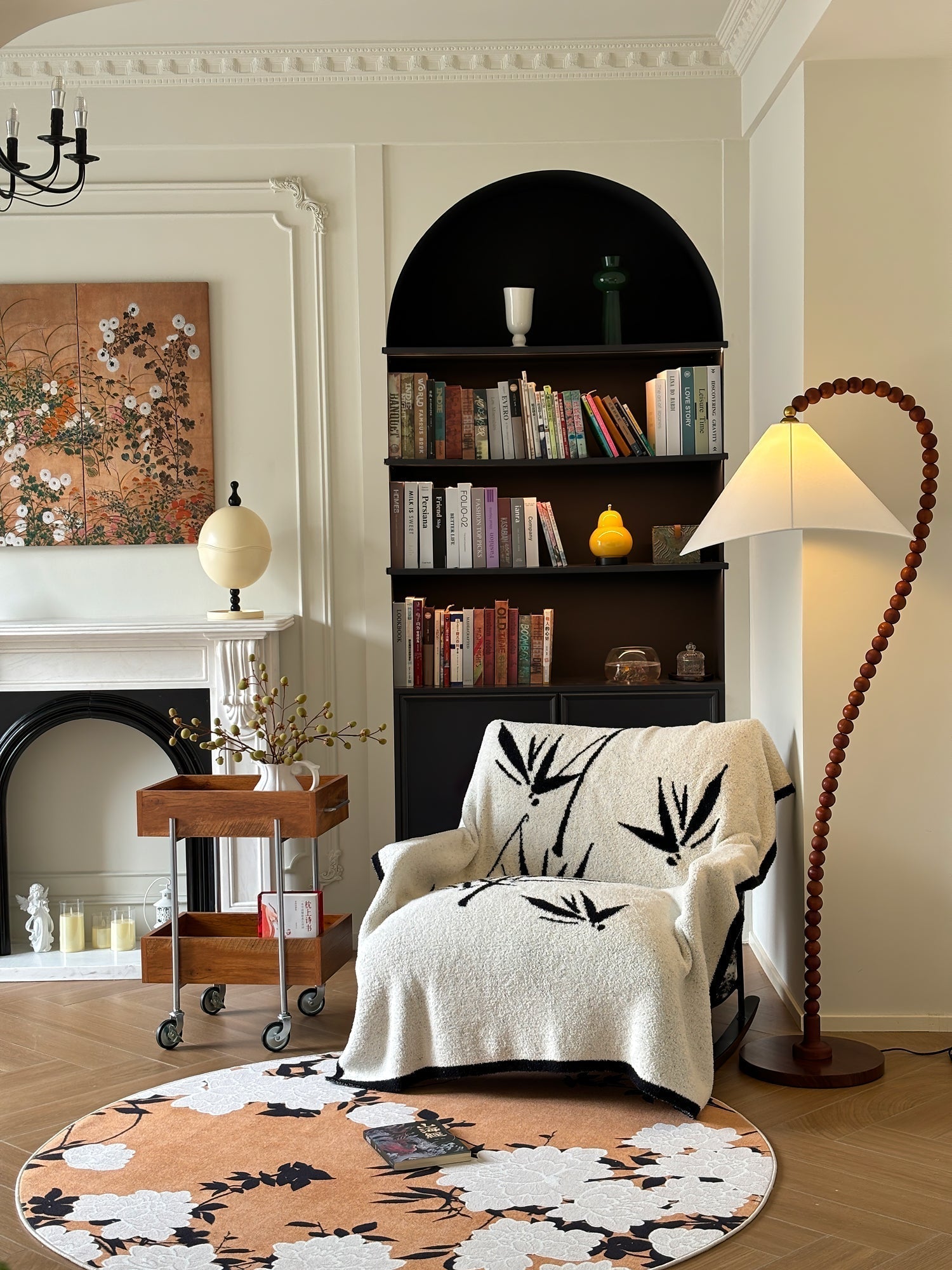 Wooden Bead Floor Light, Floor Lamp, detail 14