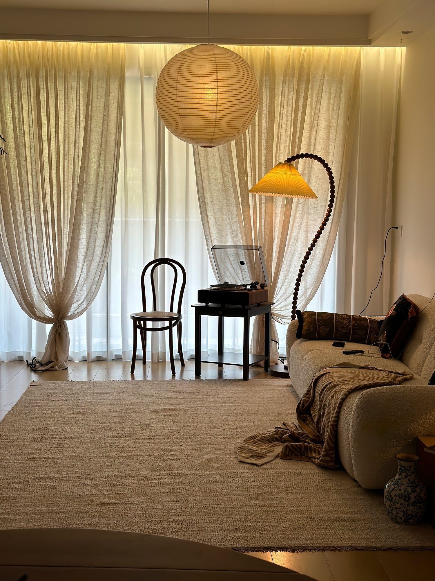 Wooden Bead Floor Light, Floor Lamp, detail 46