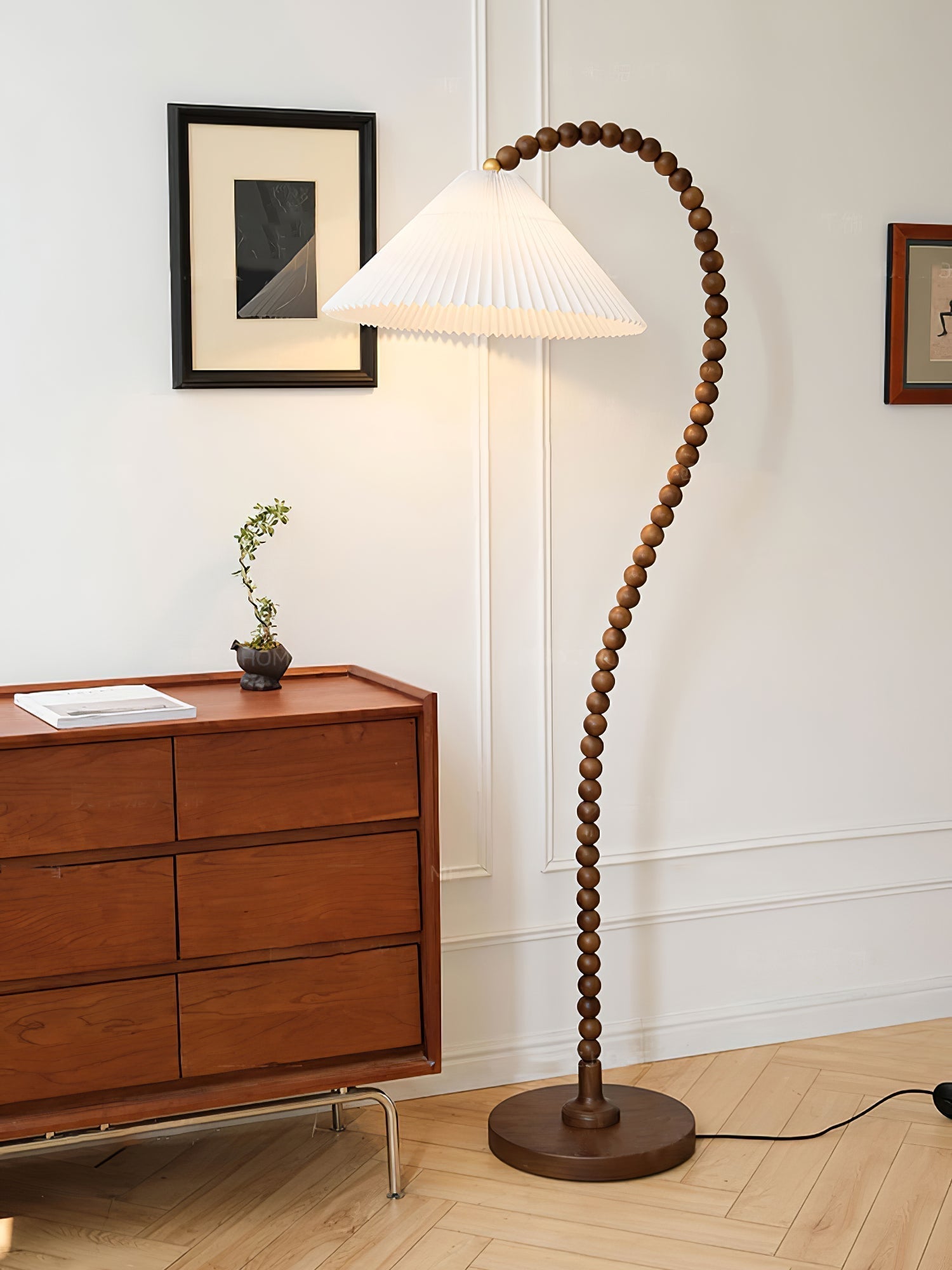 Wooden Bead Floor Light, Floor Lamp, detail 33