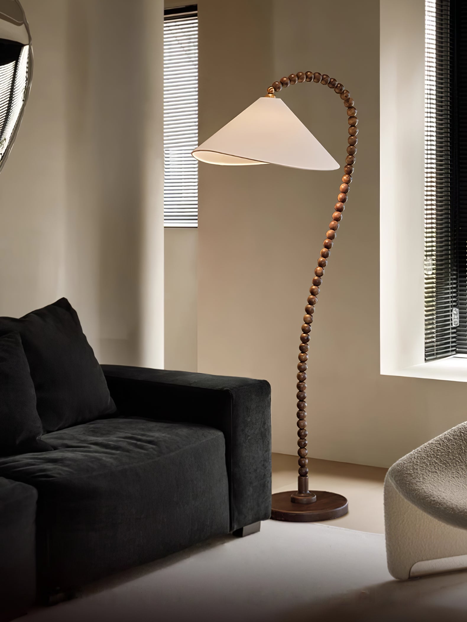 Wooden Bead Floor Light, Floor Lamp, detail 49