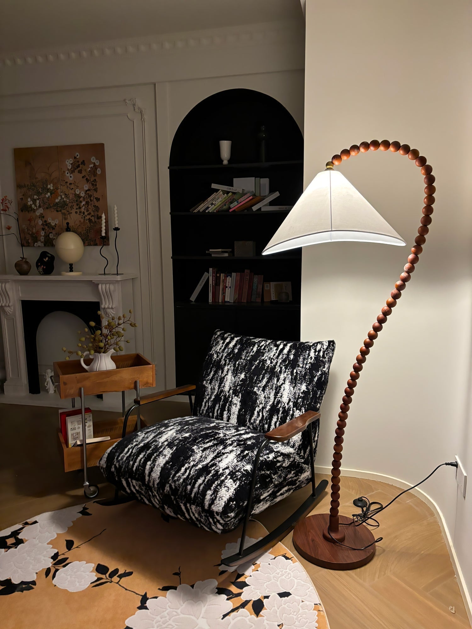 Wooden Bead Floor Light, Floor Lamp, detail 15
