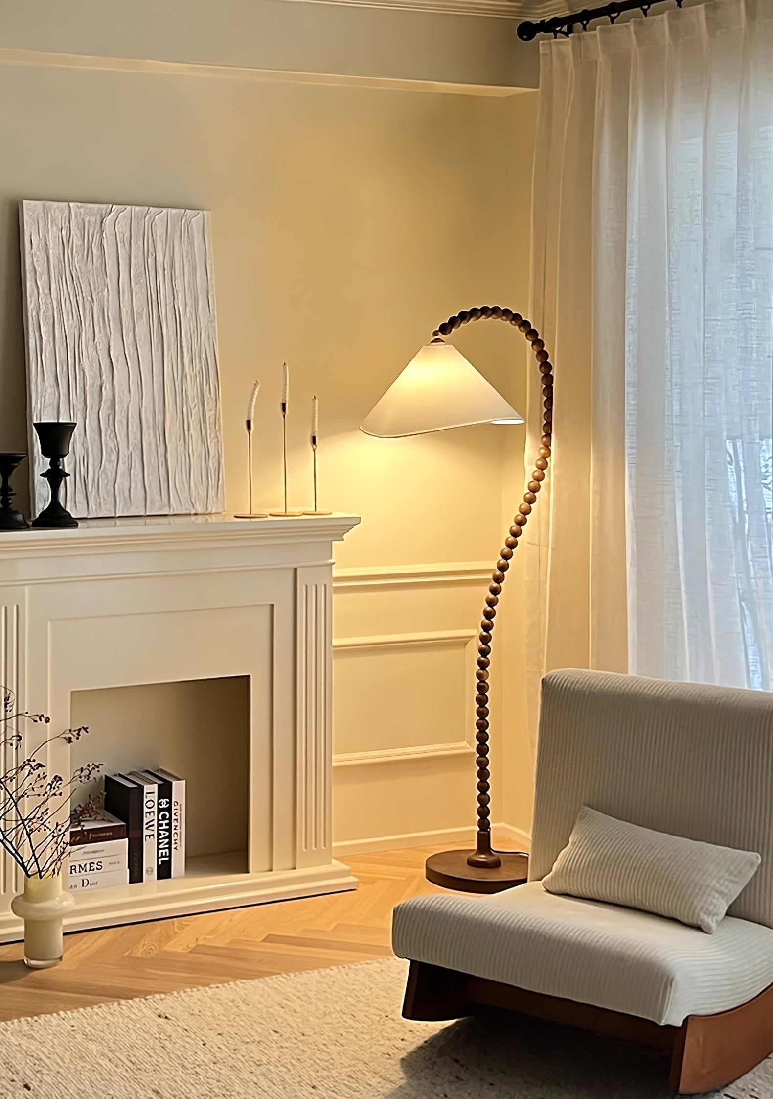Wooden Bead Floor Light, Floor Lamp, detail 55