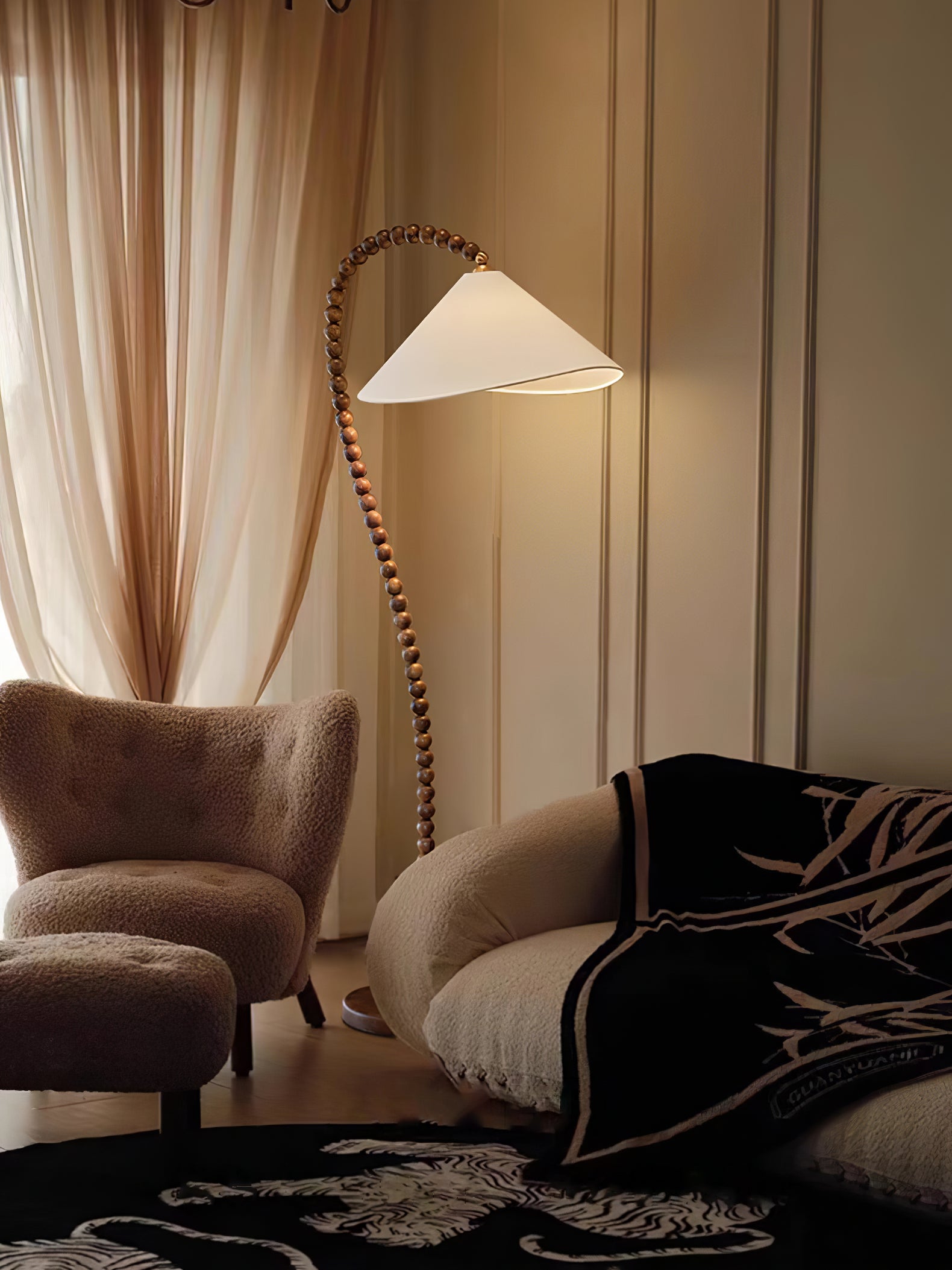 Wooden Bead Floor Light, Floor Lamp, detail 58
