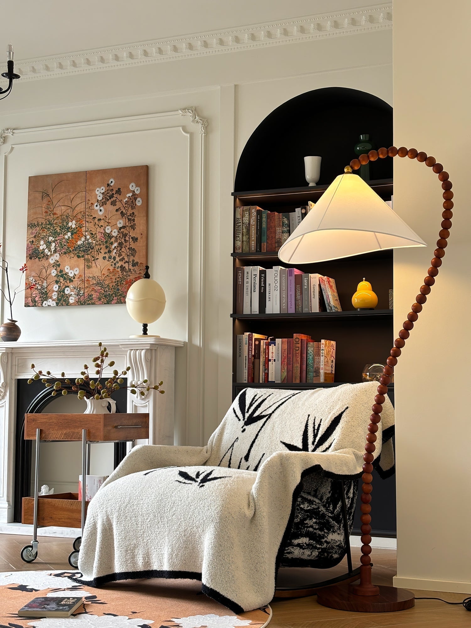 Wooden Bead Floor Light, Floor Lamp, detail 17