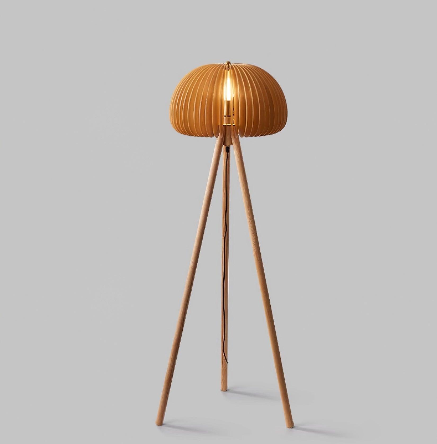Wooden Pumpkin Floor Lamp detail view 5