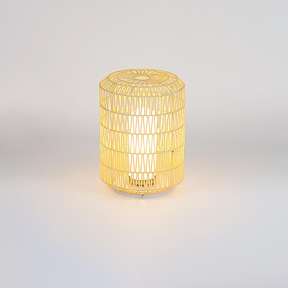 Woven Rattan Outdoor Lamp End Table