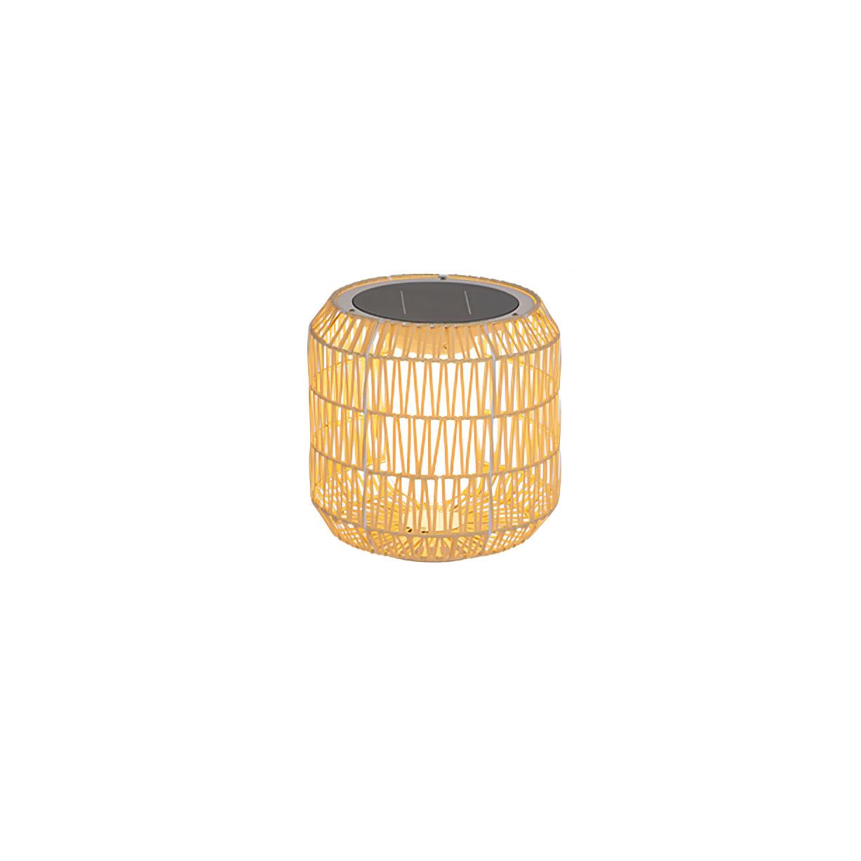 Woven Rattan Outdoor Lamp End Table