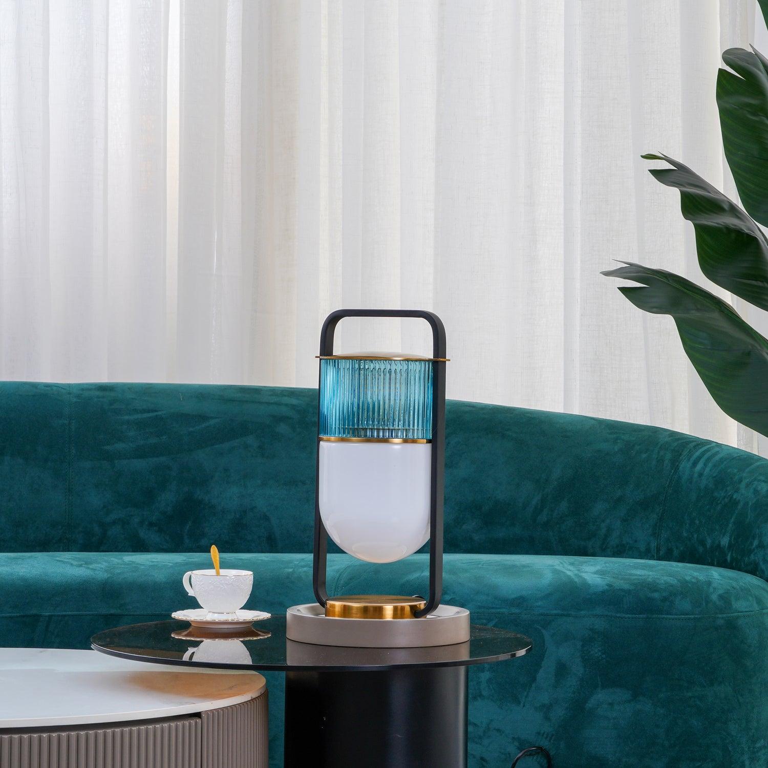 glass table lamp shown as a main product image for side tables