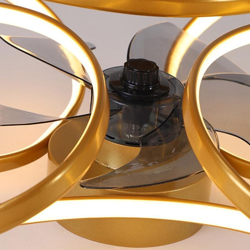 Flower LED Flush Mount Ceiling Fan Lights with Remote