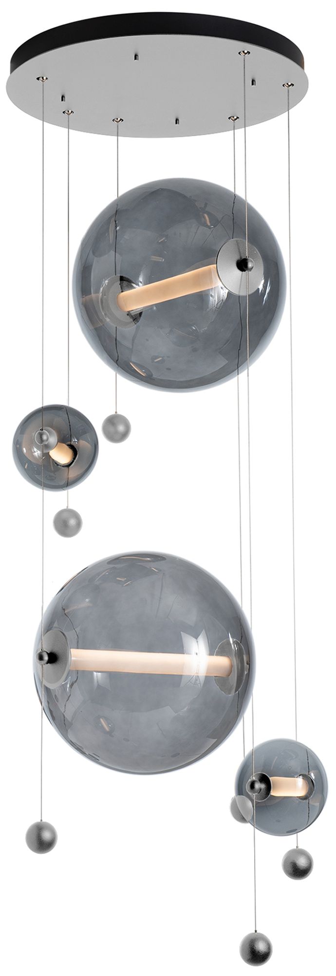Abacus 4-Light Round LED Platinum Chandelier