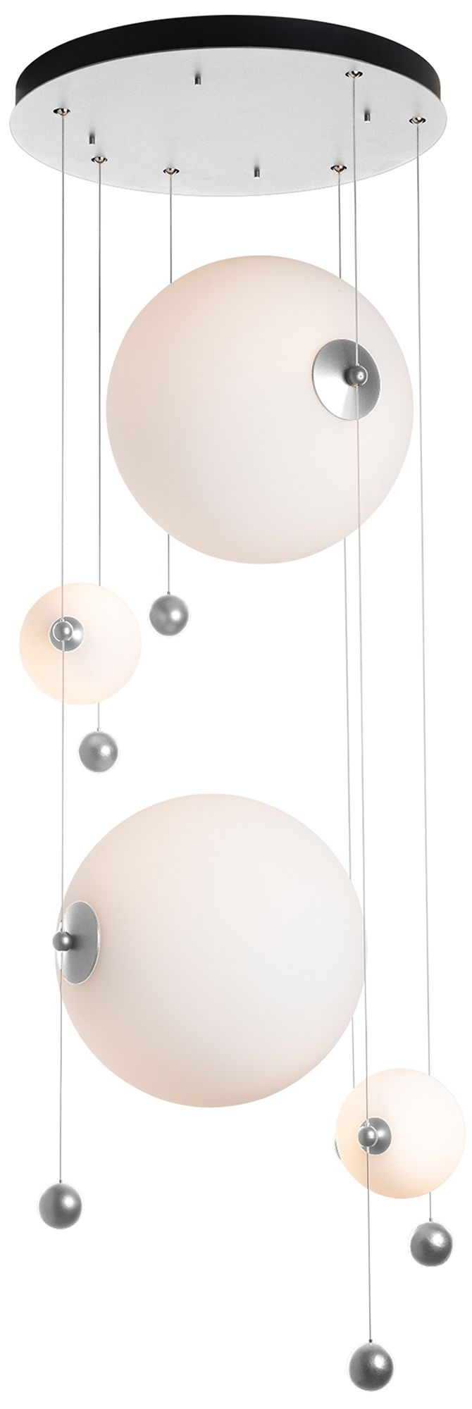 Abacus 4-Light Round LED Sterling Chandelier