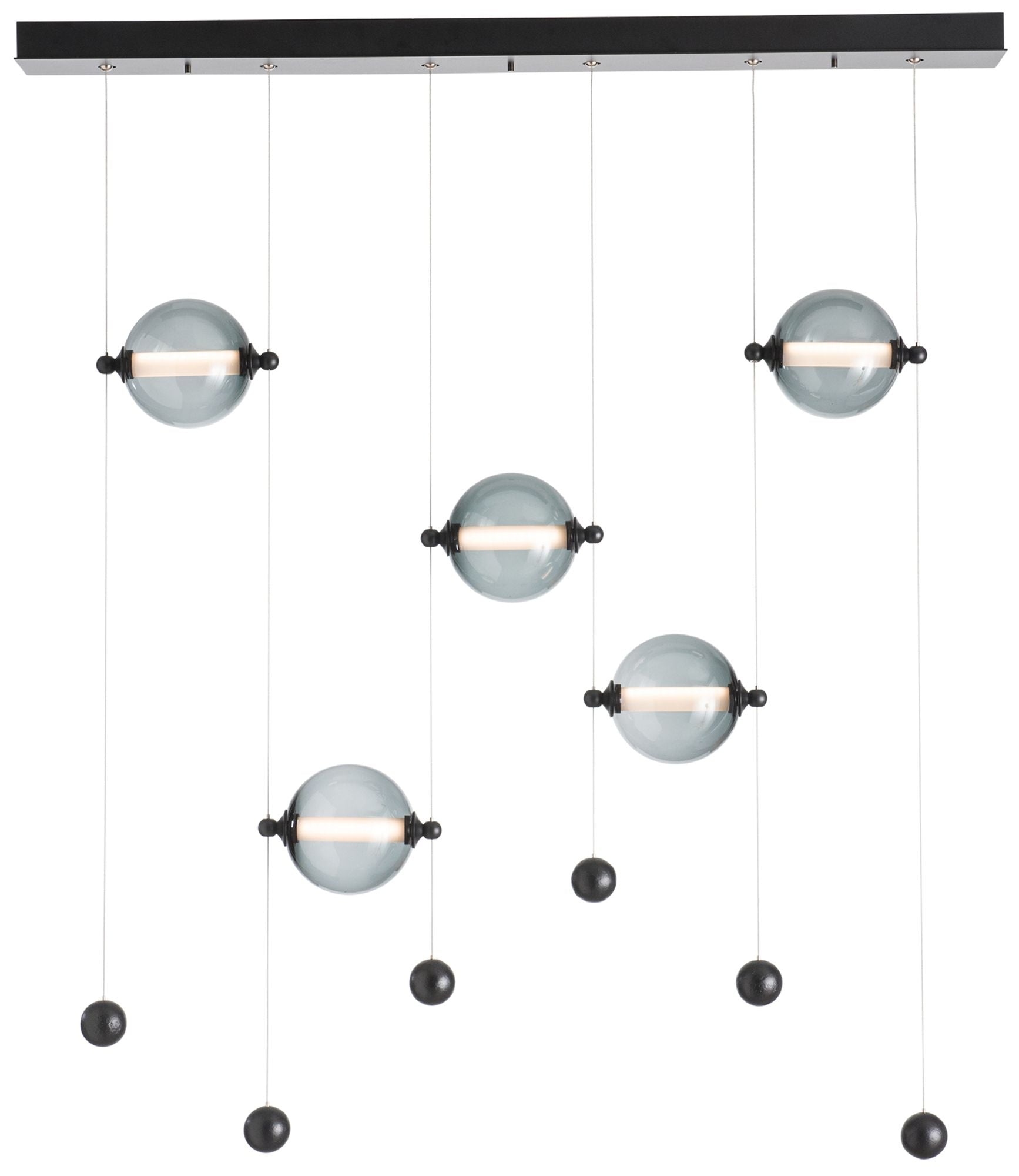Abacus 5-Light LED Black Chandelier