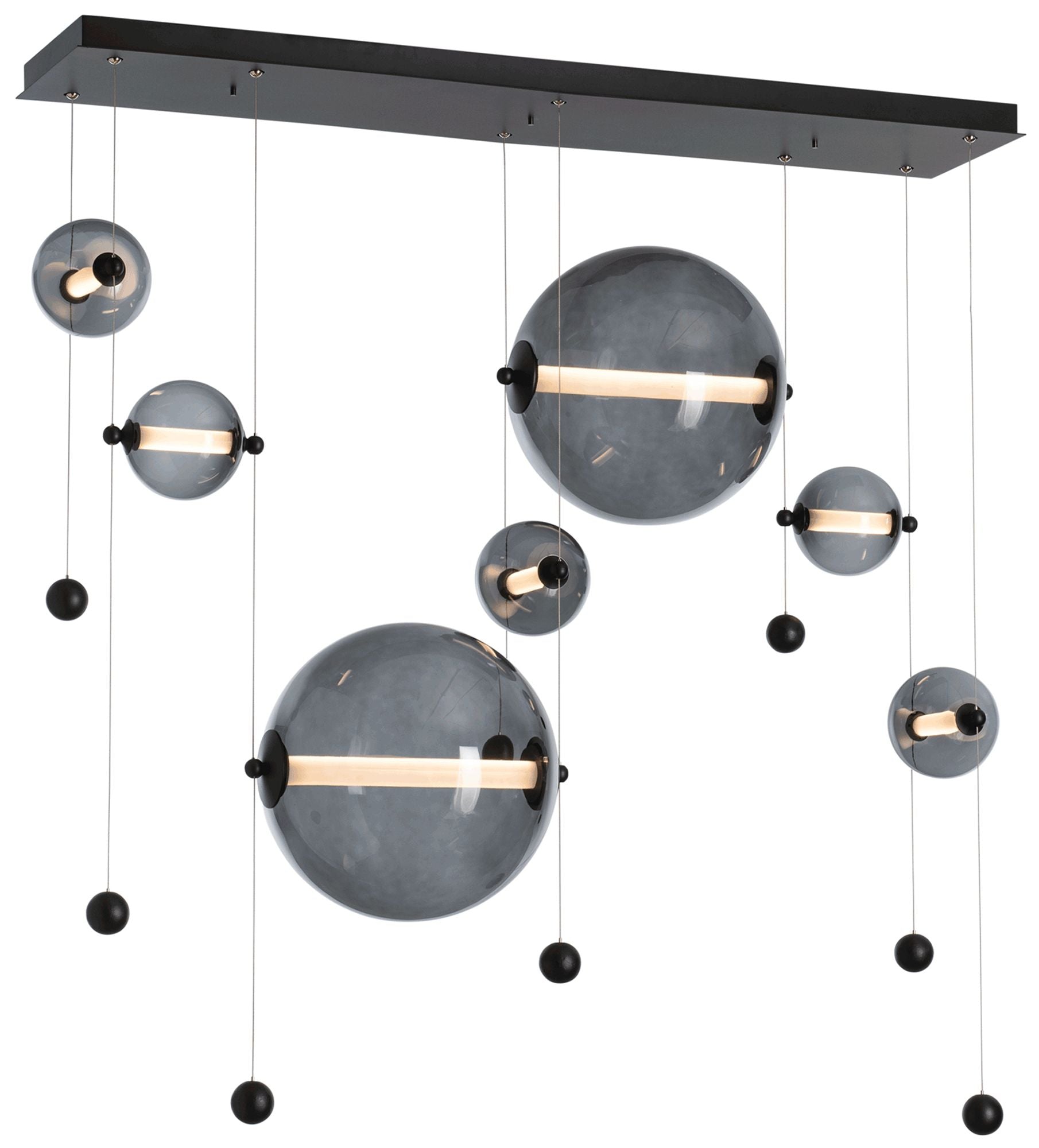 Abacus 7-Light Double Linear LED Chandelier