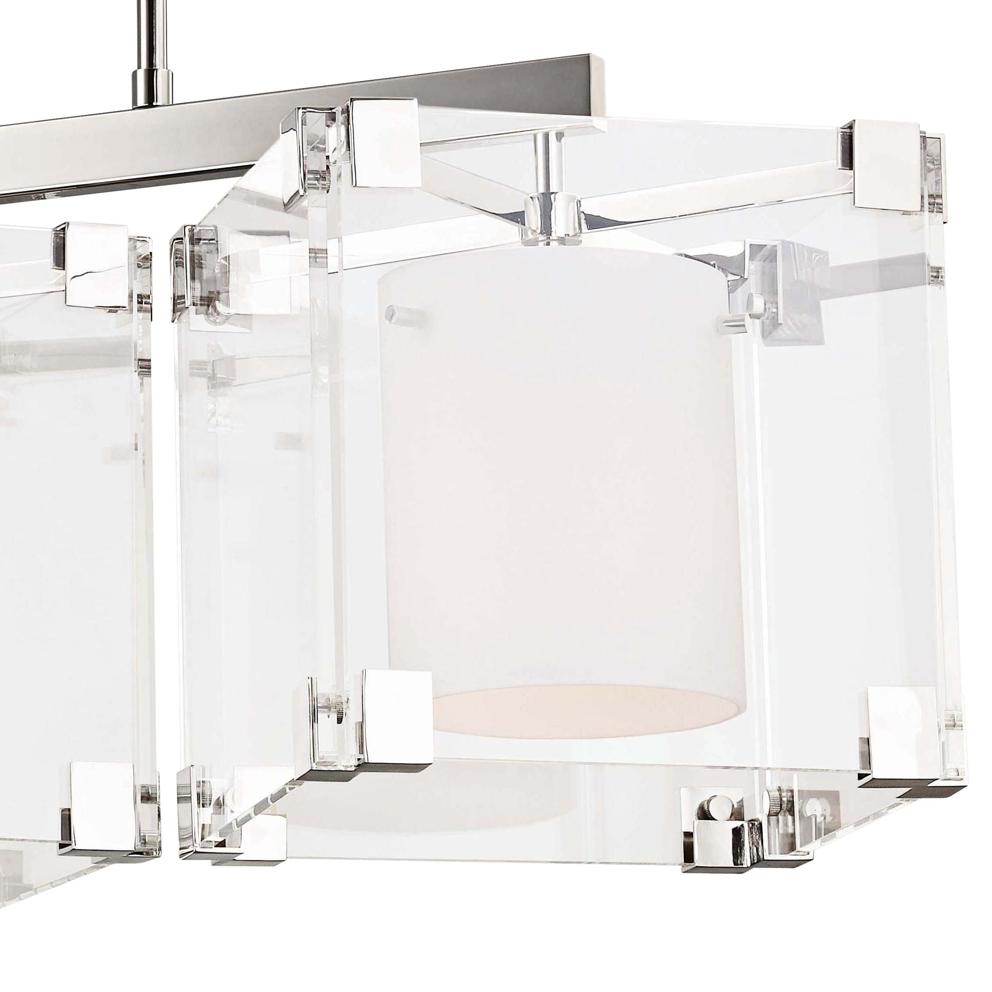 Achilles 53.75" Wide Nickel Kitchen Linear Pendant