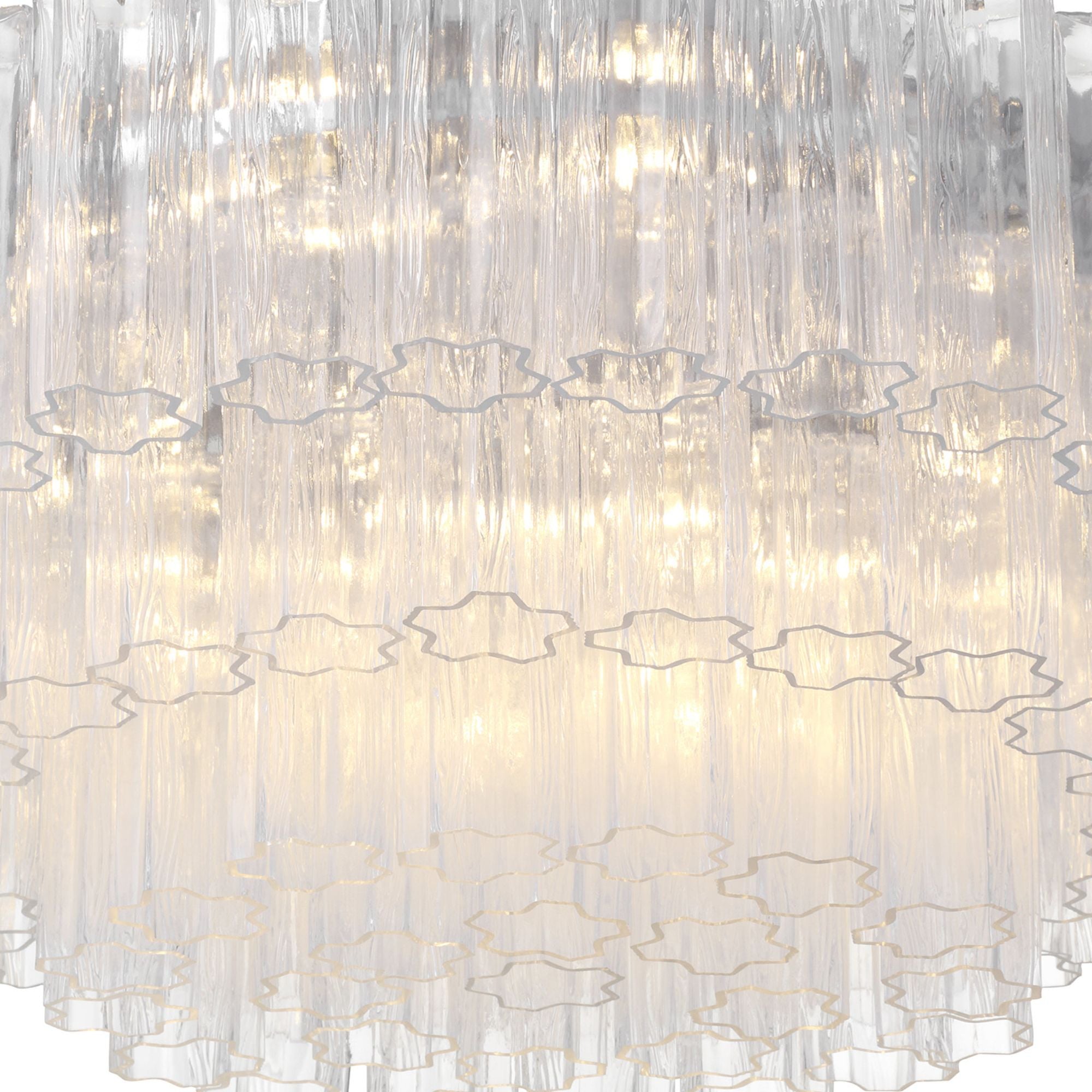 Addis 32-Inch Polished Chrome Flush Mount Clear