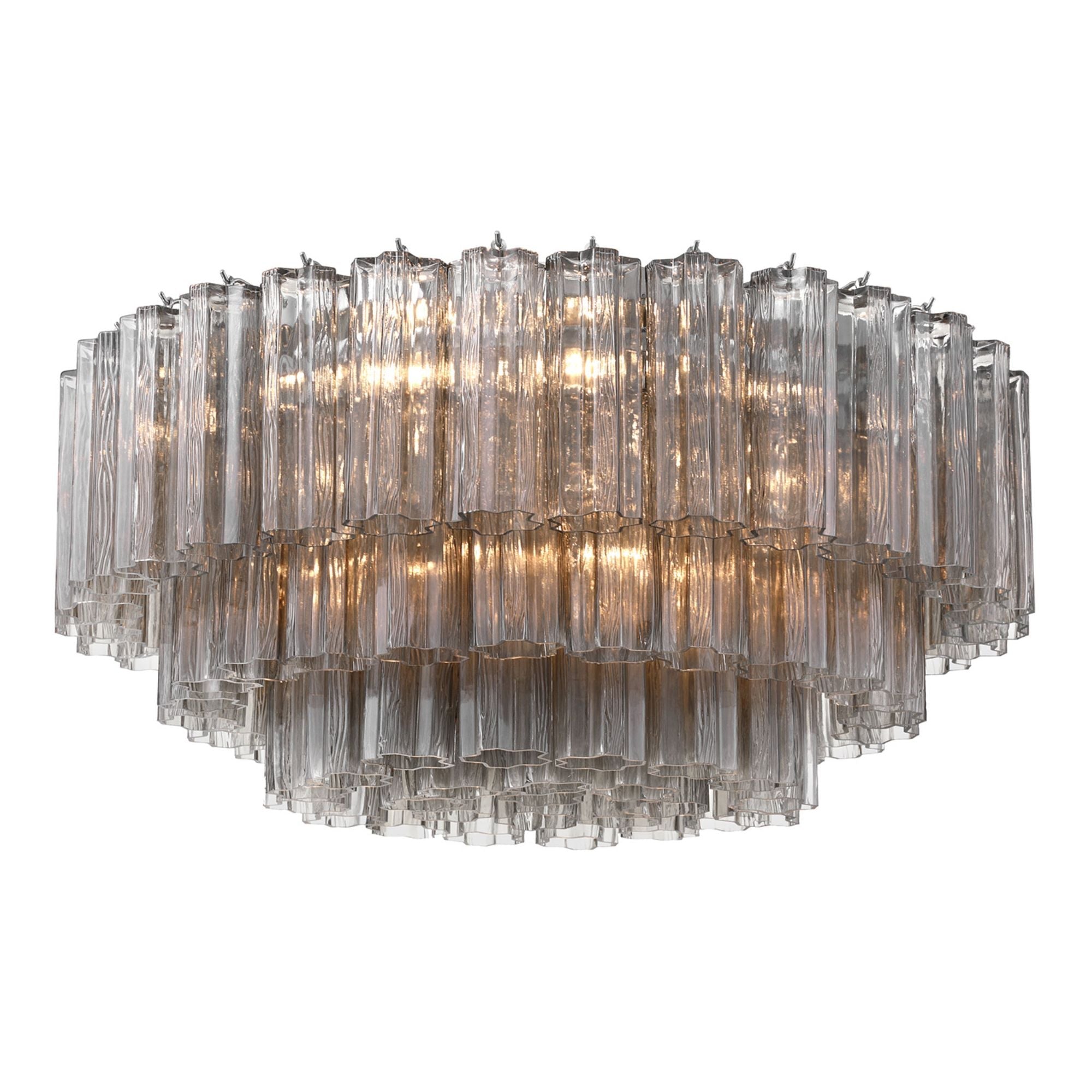 Addis 32-Inch Polished Chrome Flush Mount Gray