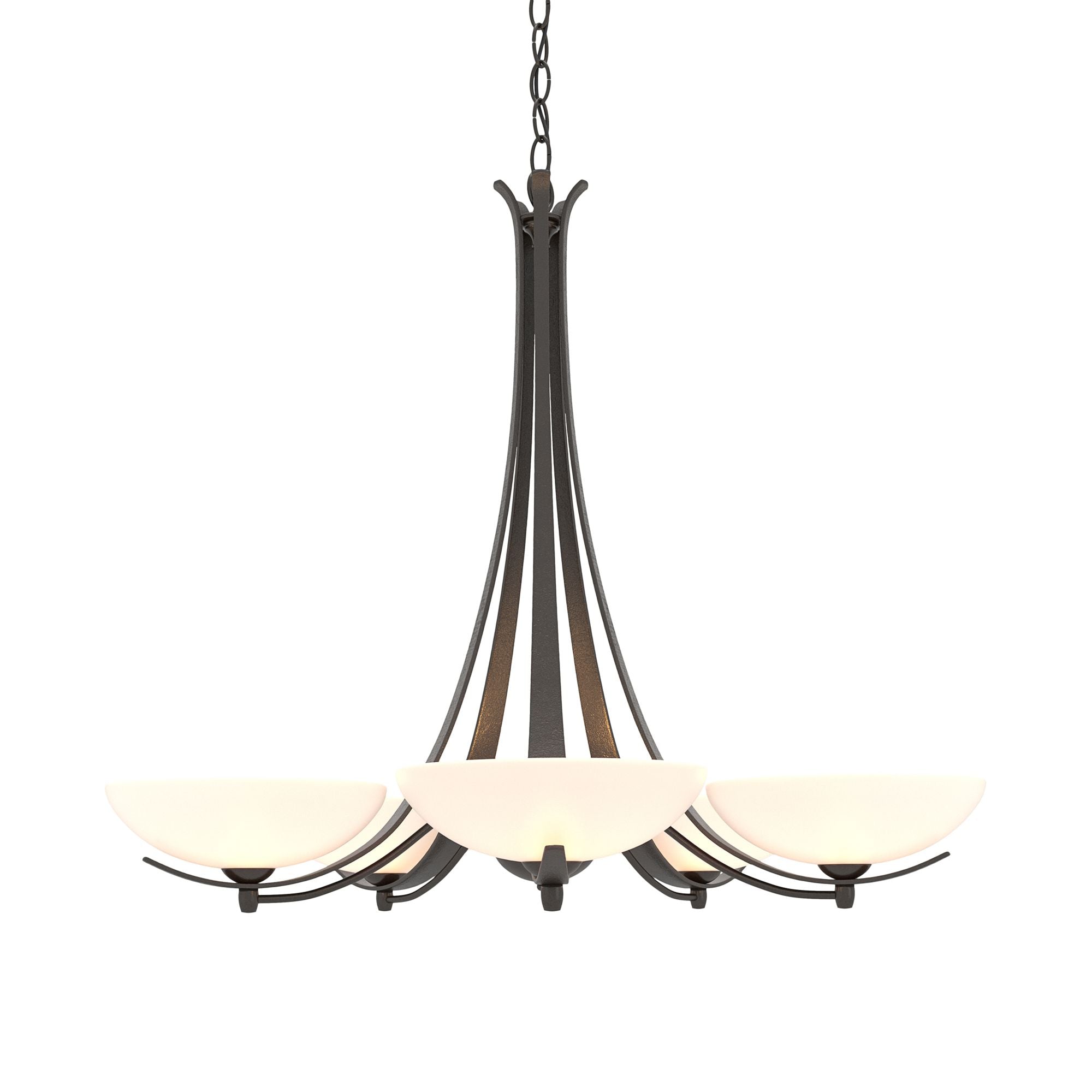 Aegis Oil Rubbed Bronze 5 Arm Chandelier with Opal