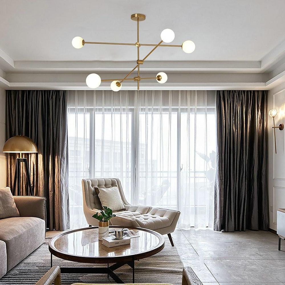 Geometrical Gold Sputnik Chandelier Globe Chandelier