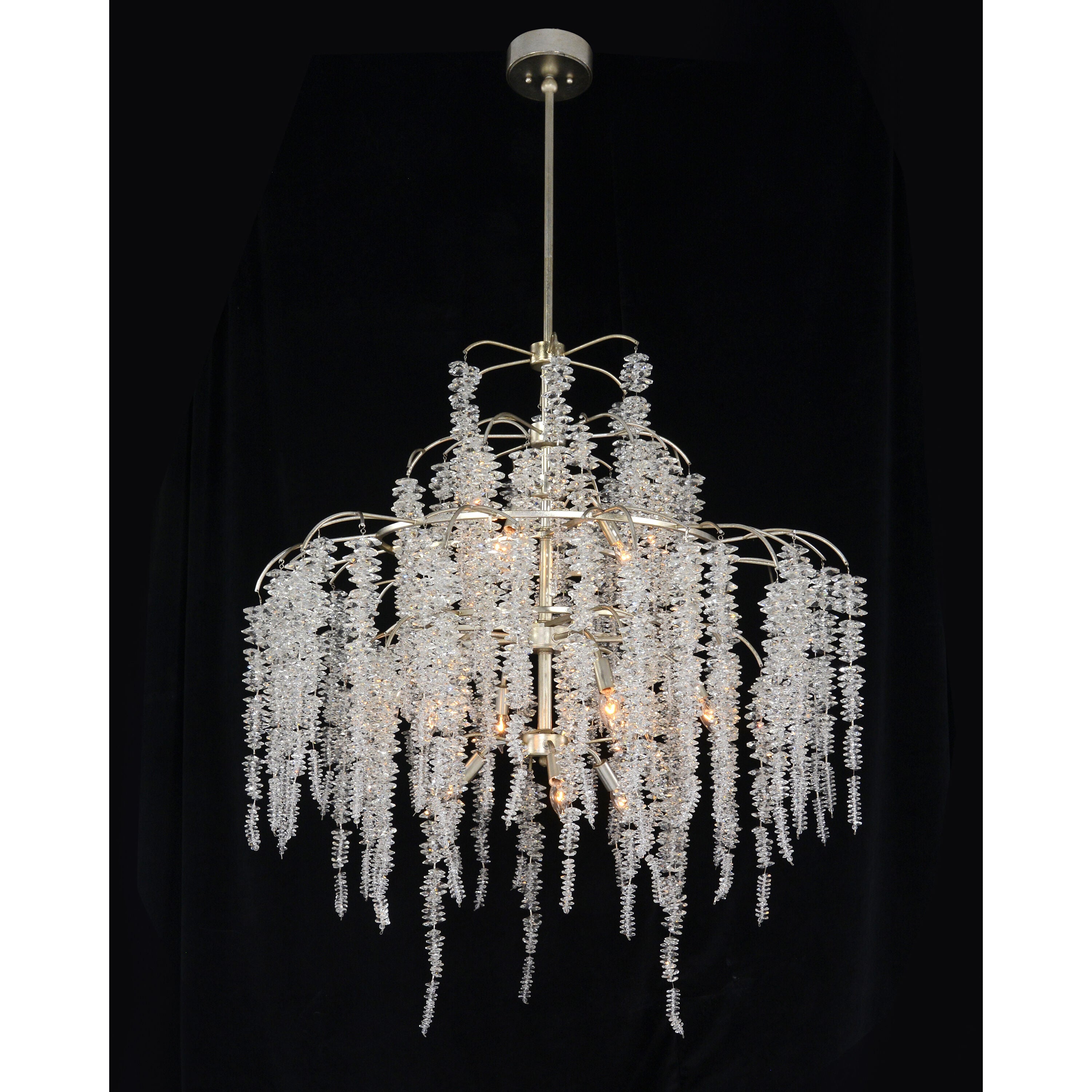 Tiered 12-Light Hanging Chandelier Ceiling Fi x ture
