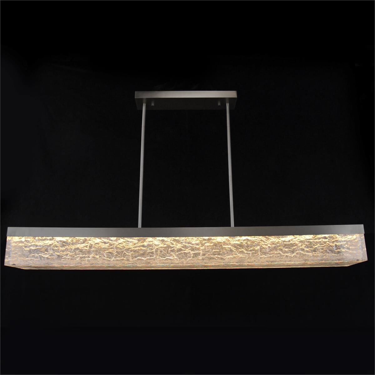 Borea 72-Inch Brushed Nickel Linear Chandelier Ceiling Light