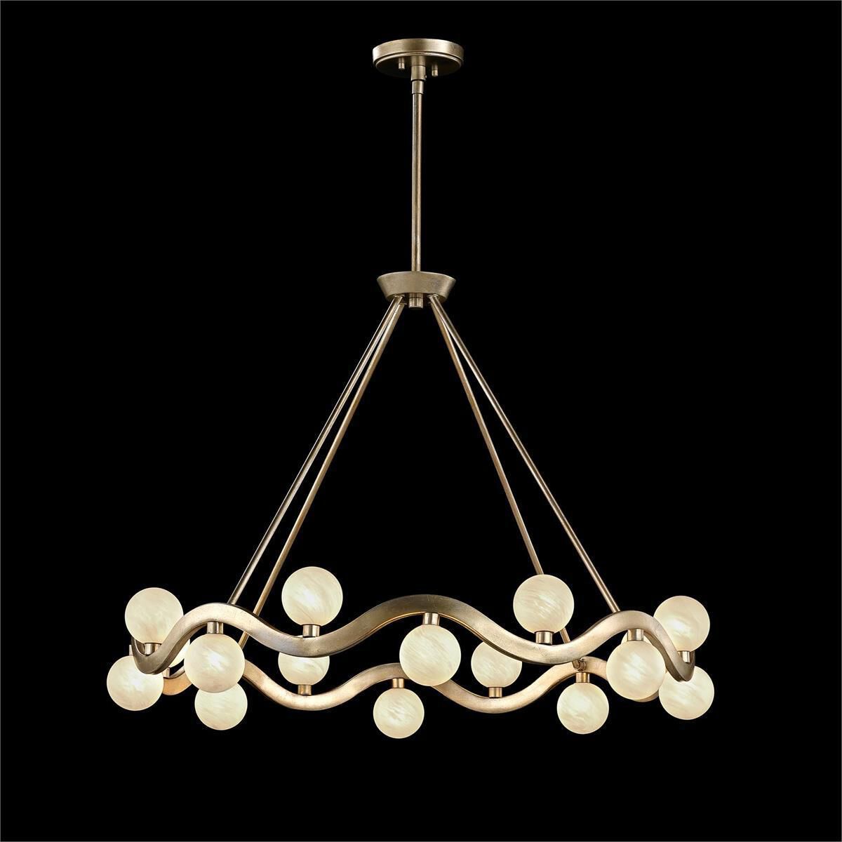 Cantuse 16-Light 39-Inch Champagne Silver Ceiling Chandelier