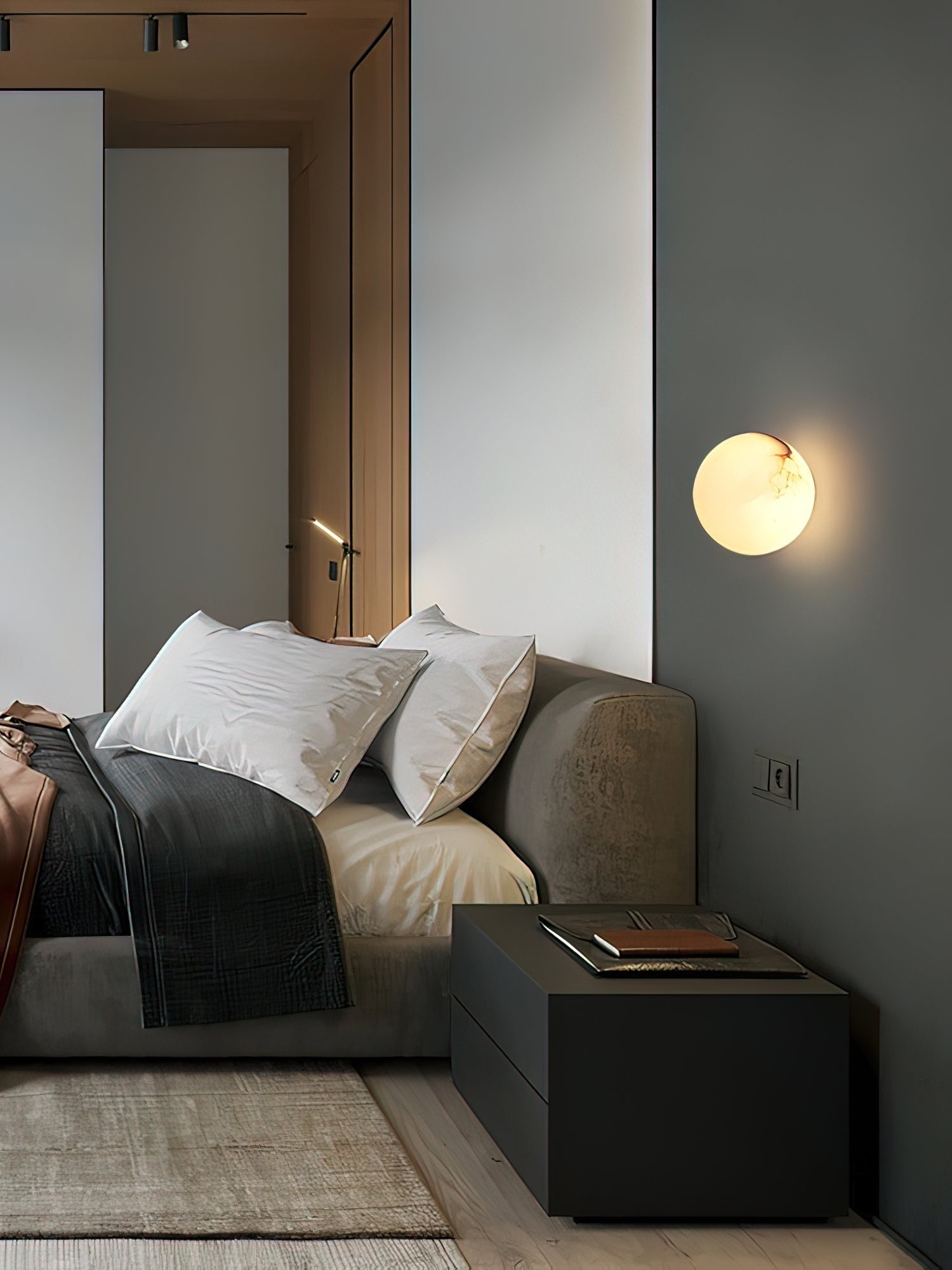 Alabaster Glow Mini Orb Wall Light