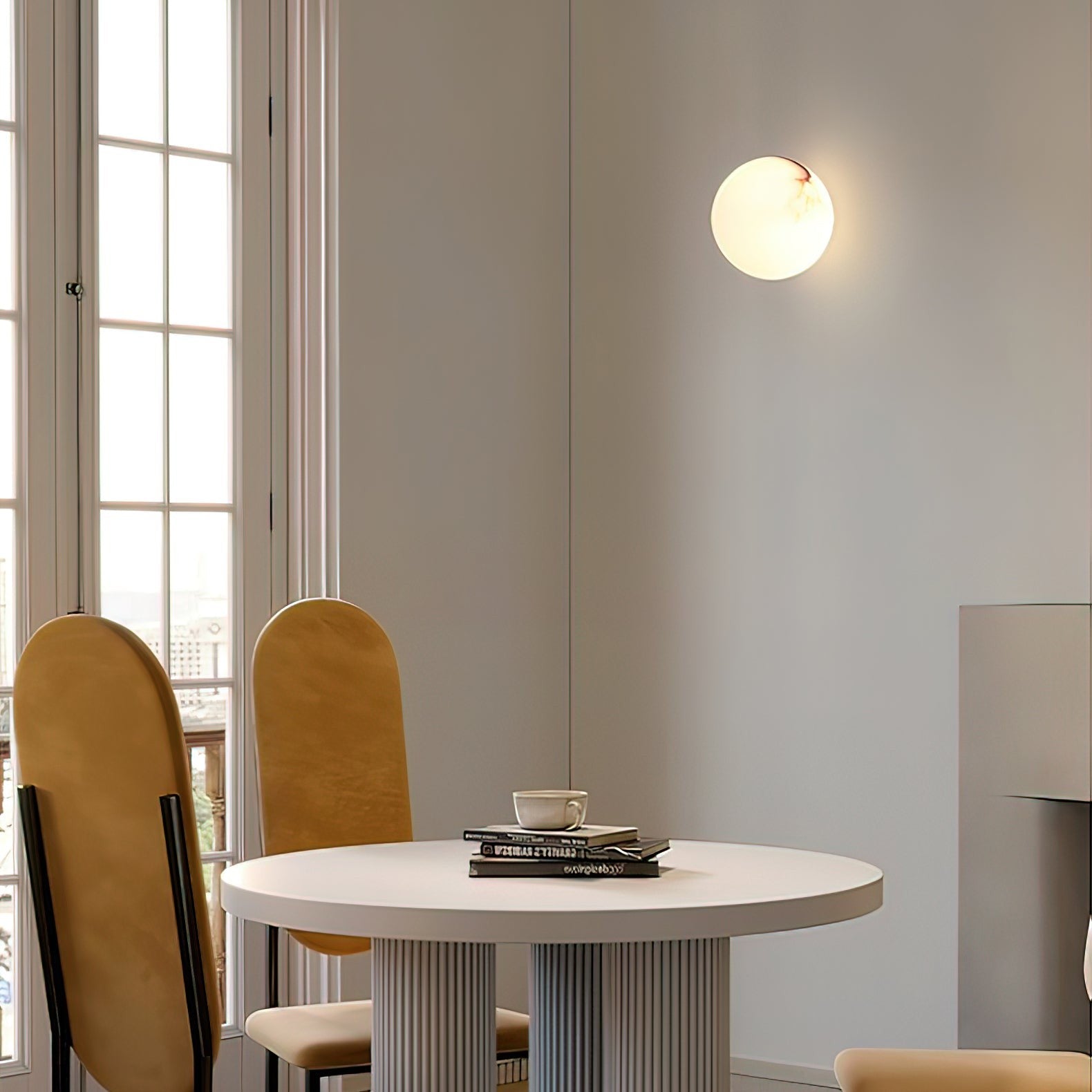 Alabaster Glow Mini Orb Wall Light