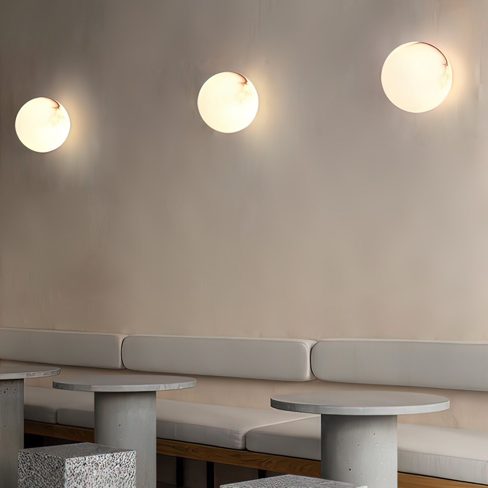 Alabaster Glow Mini Orb Wall Light