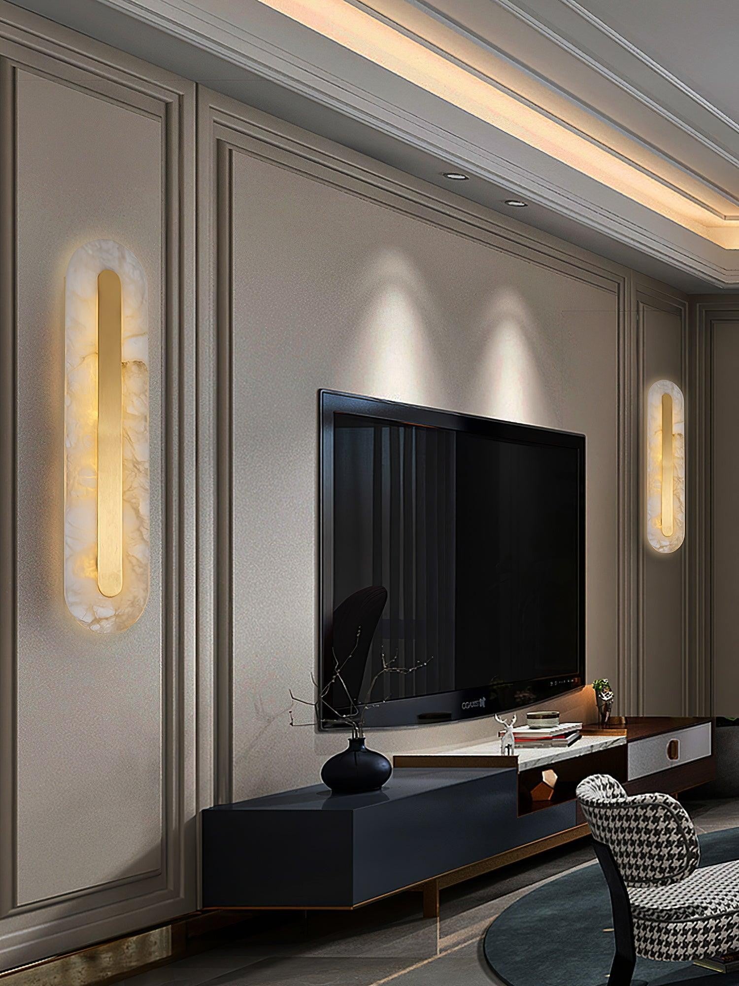 Alabaster Halo Wall Light