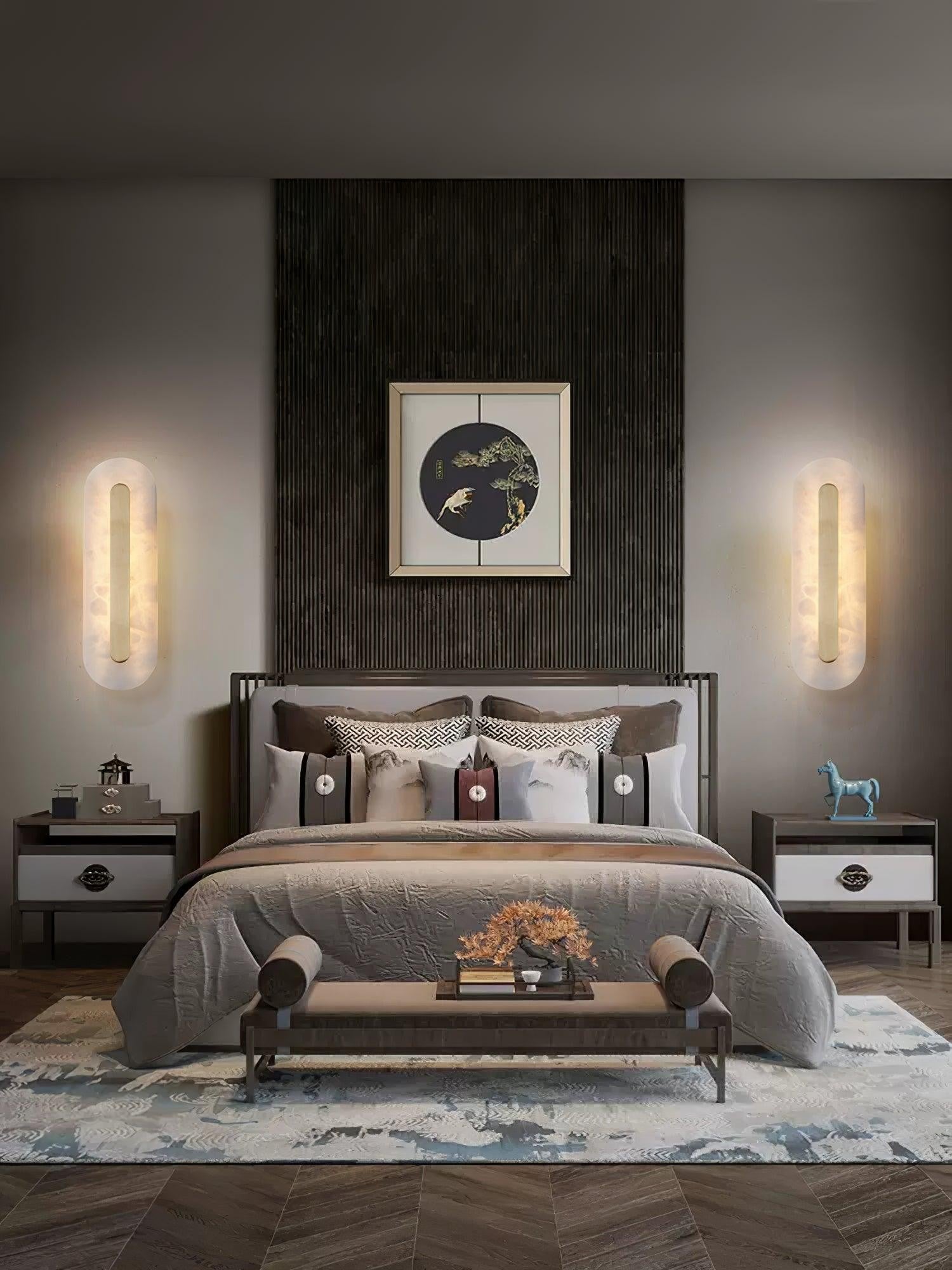 Alabaster Halo Wall Light