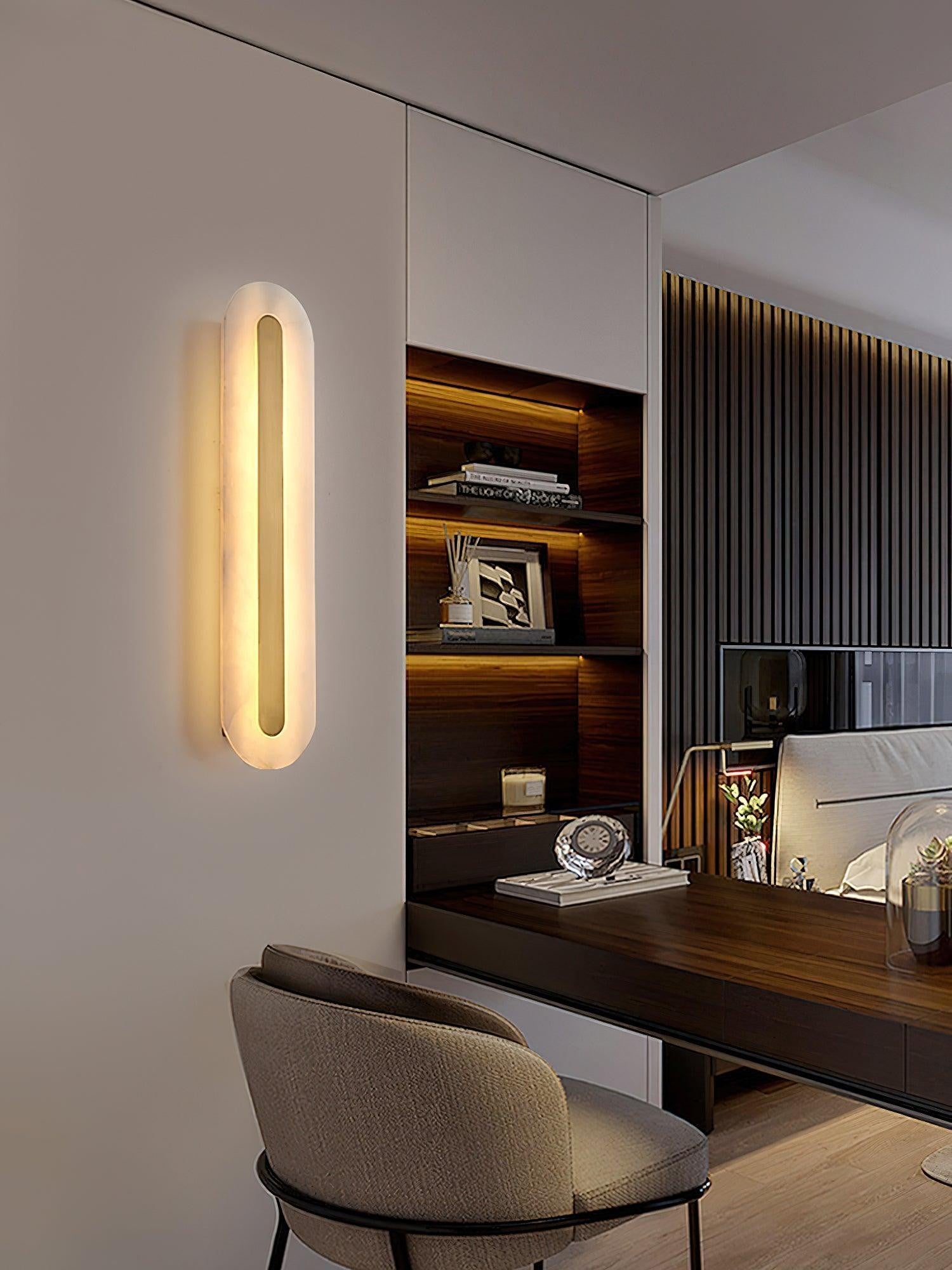 Alabaster Halo Wall Light