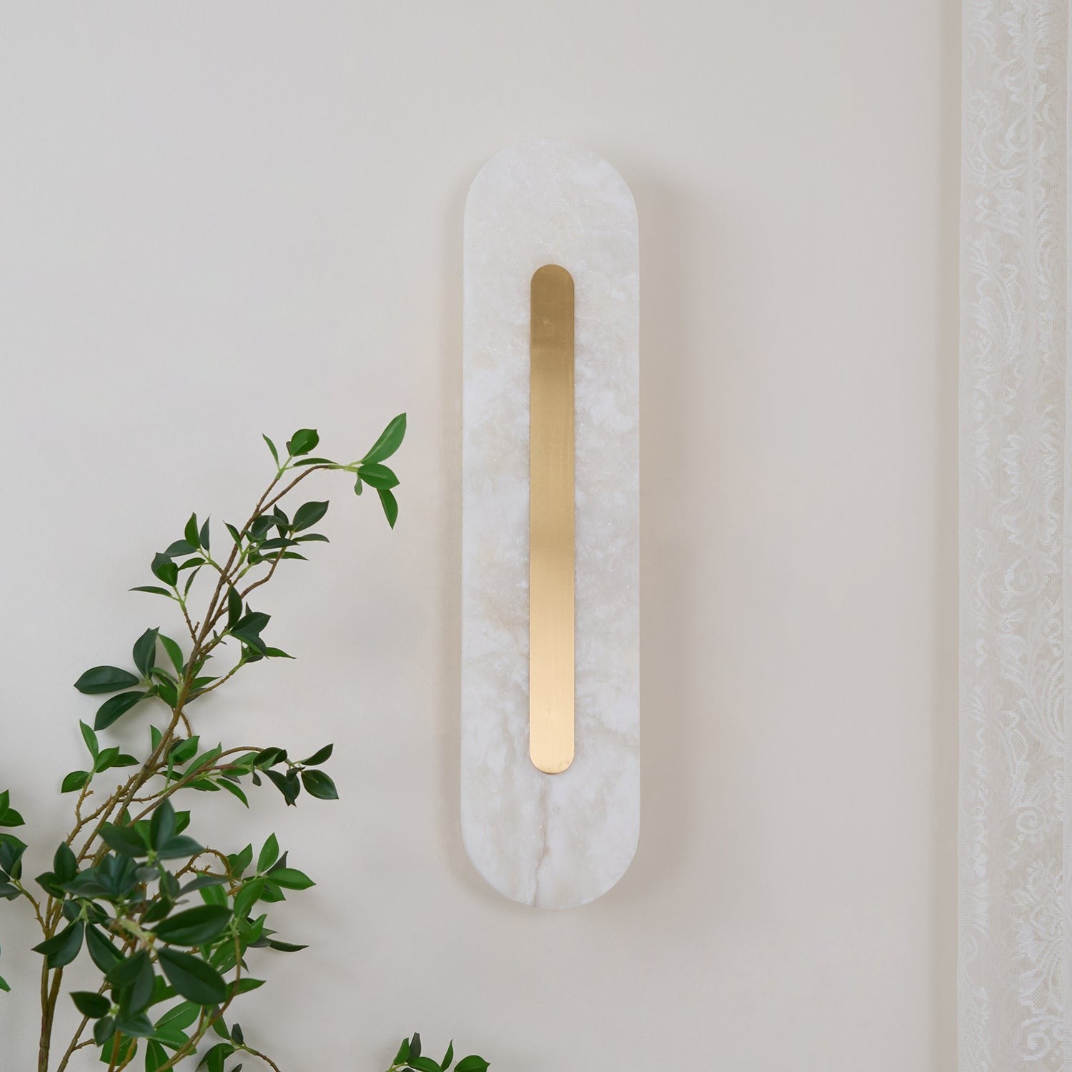 Alabaster Halo Wall Light