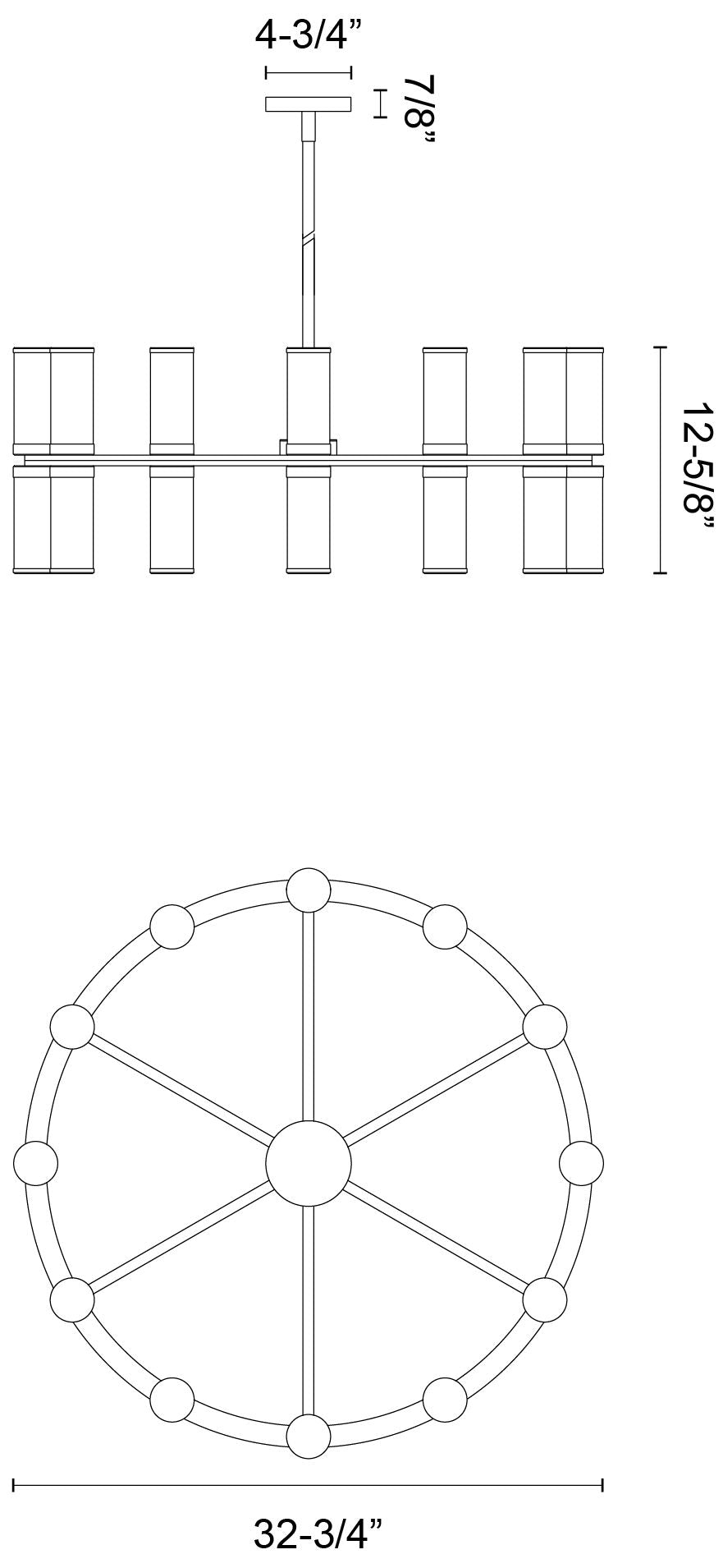 Alora Revolve E12 24 Lights Chandelier