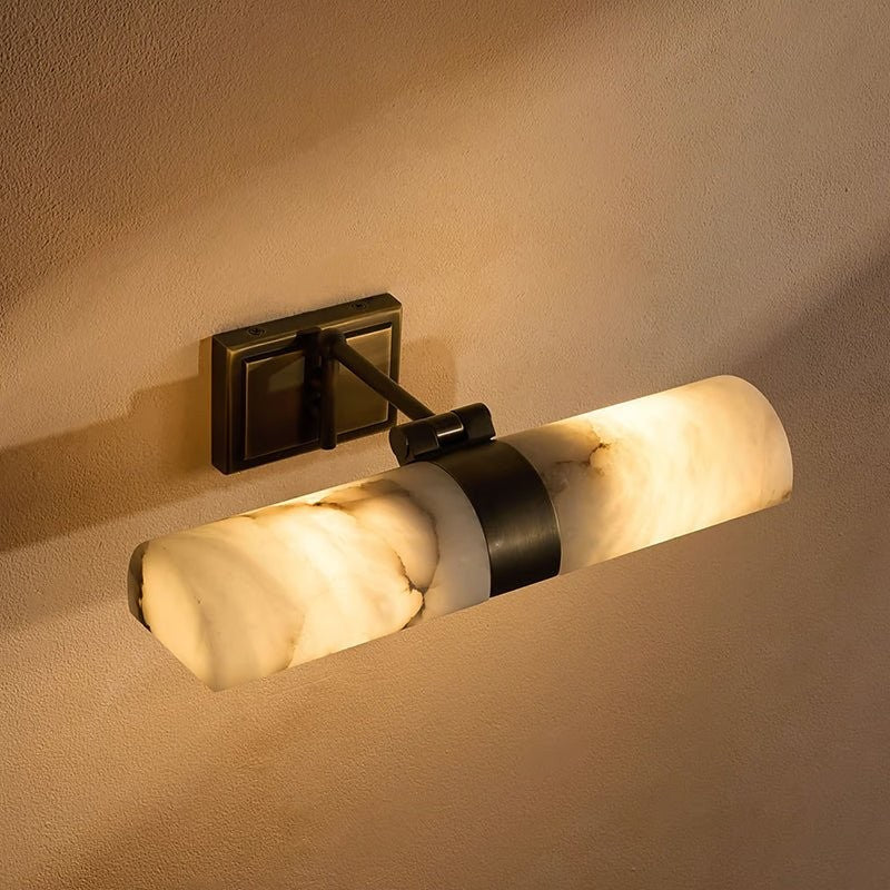 Aloria Alabaster Wall Light, Bedroom Wall Sconce, detail 6