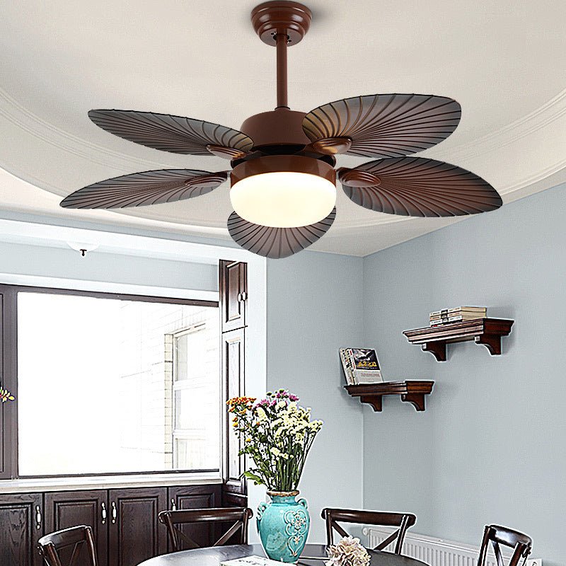 Antique Retro Led Three Color Dimming Ceiling Fan Lamp
