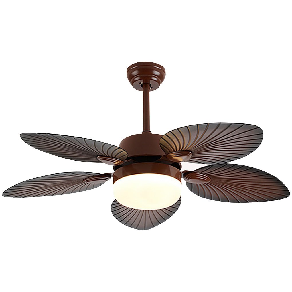Antique Retro Led Three Color Dimming Ceiling Fan Lamp