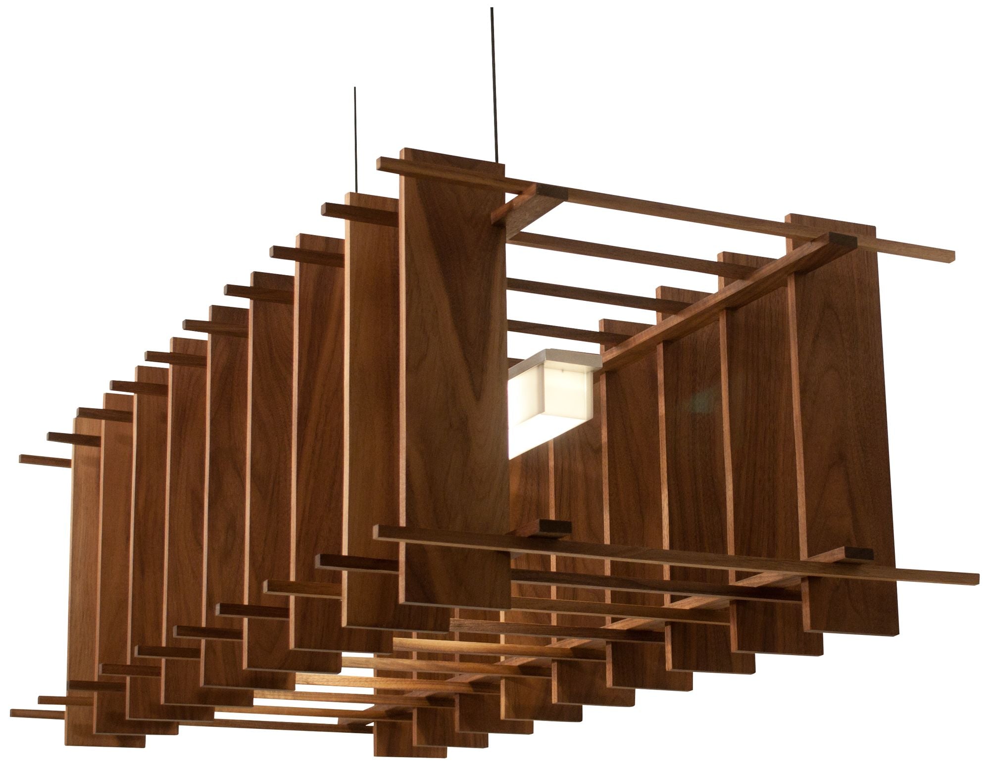 Arca 49" Wide Oiled Walnut LED Linear Pendant