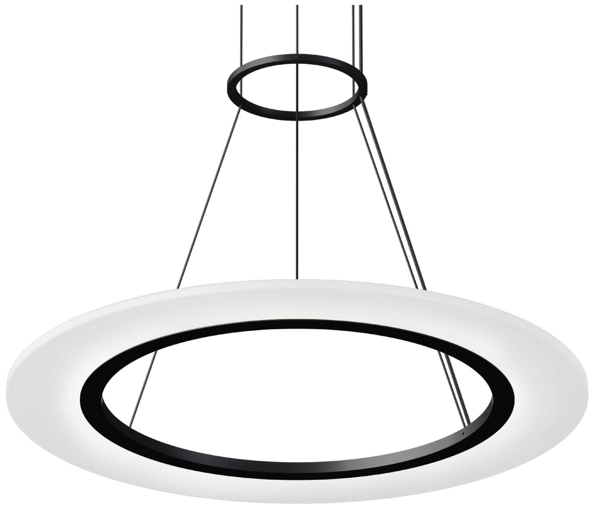 Arctic Rings 24" Single LED Ring with Chandelier