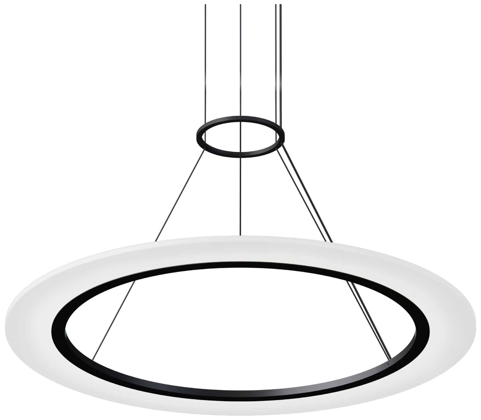 Arctic Rings 30" Single LED Ring with Chandelier