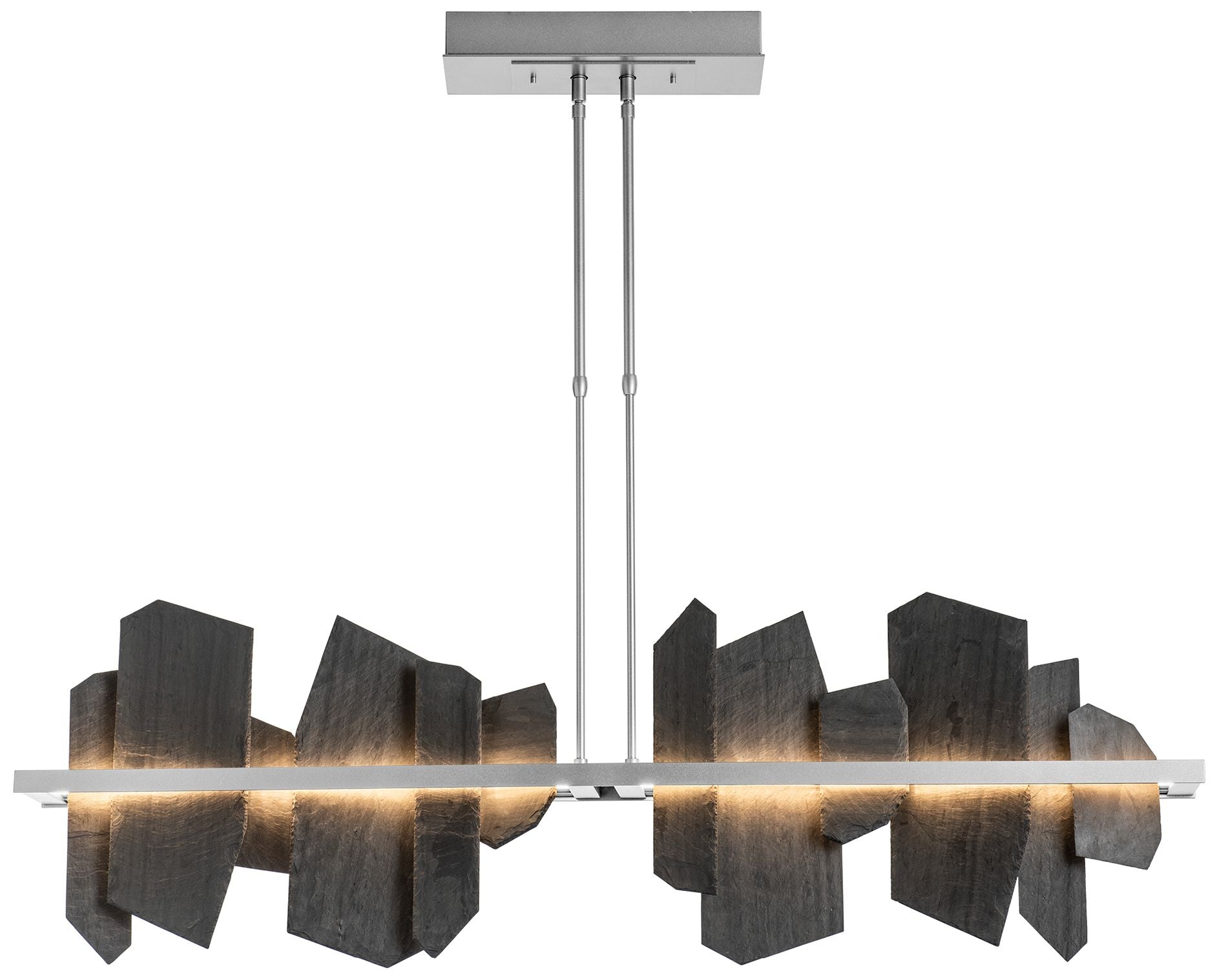 Ardesia 51.9" Wide Vintage Platinum LED Linear Pendant