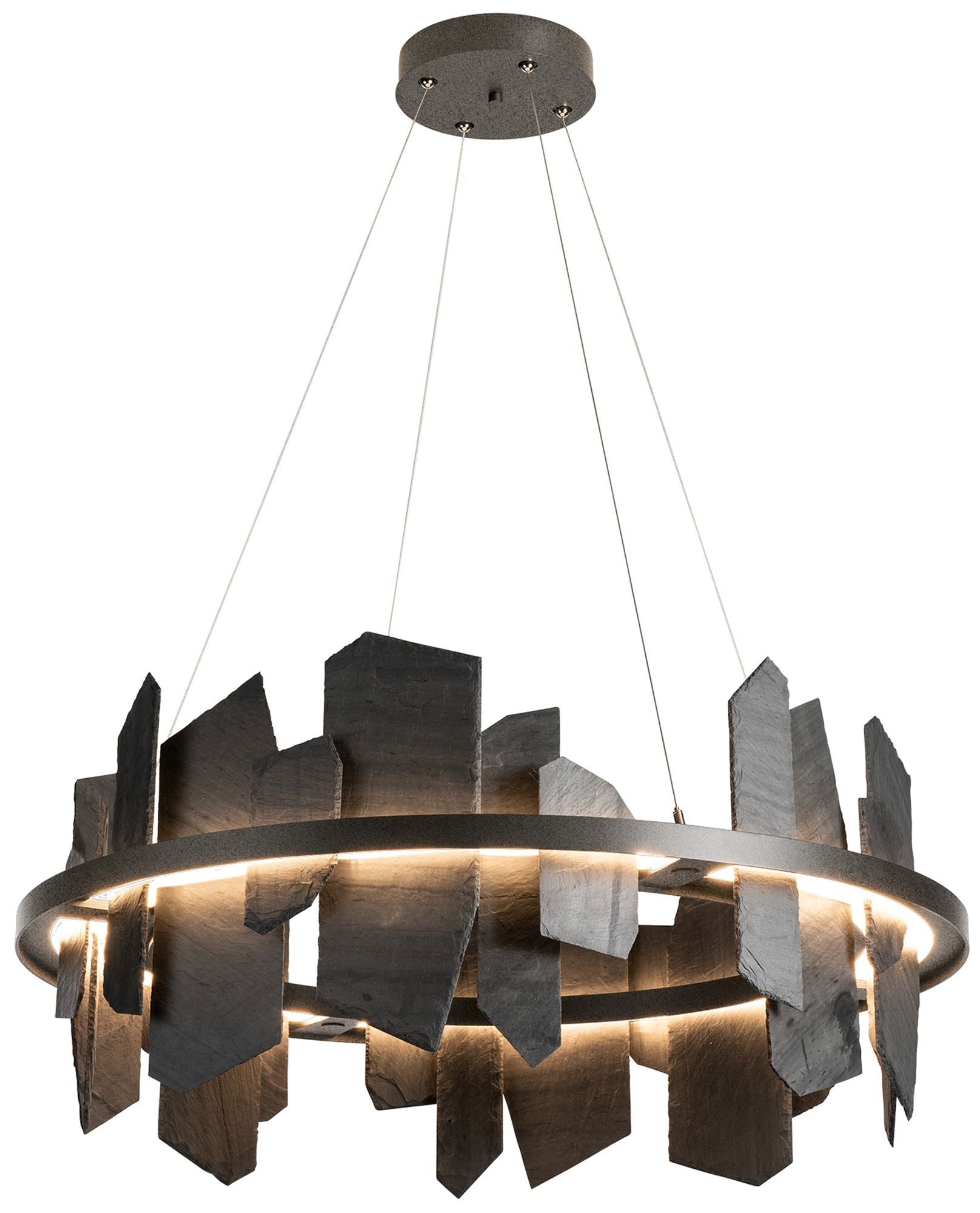 Ardesia Circular LED Iron Slate Chandelier