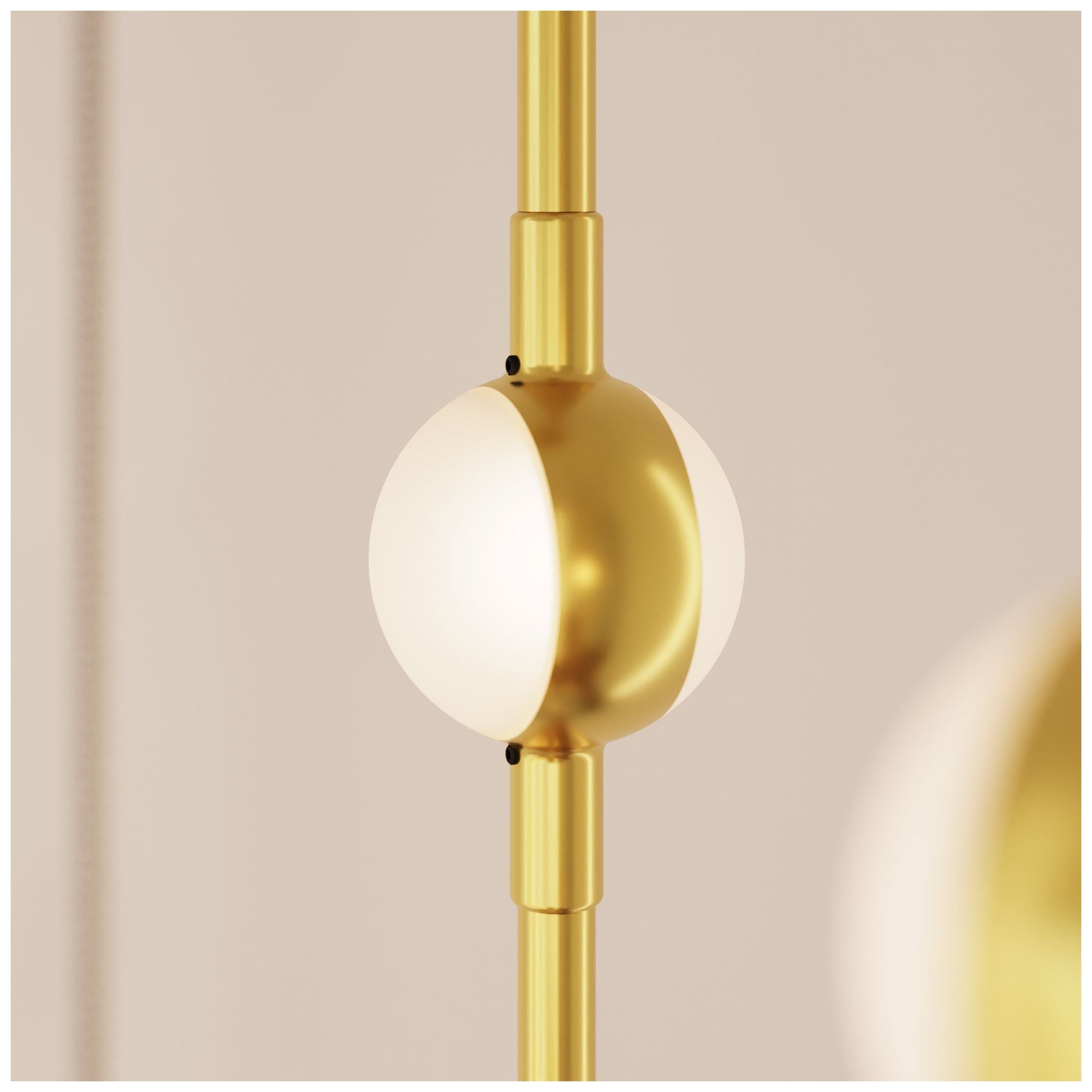 Aries 11.5"W Round Brass 2700K Short White Chandelier