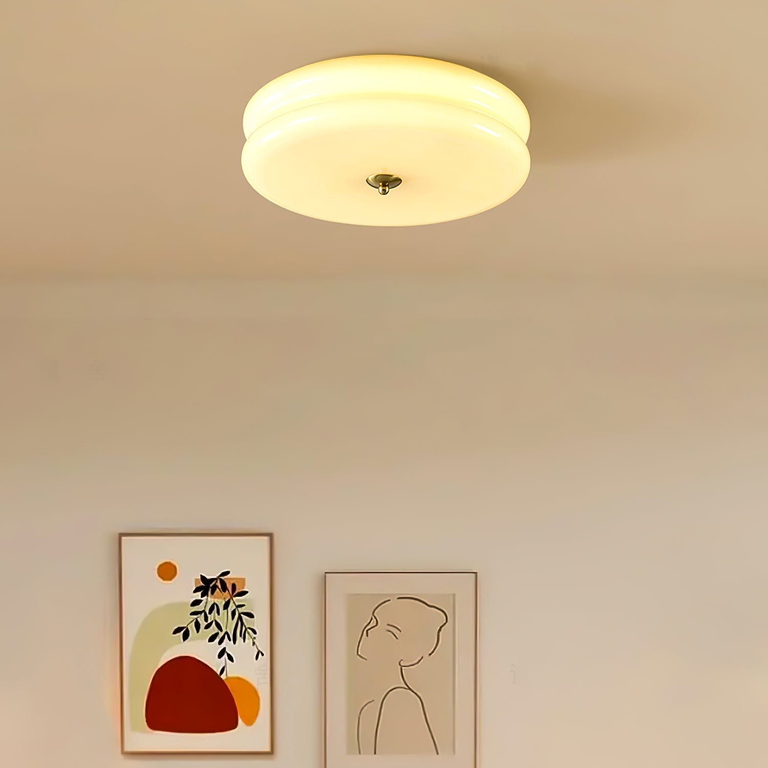 Art Deco Glass Dome Ceiling Light