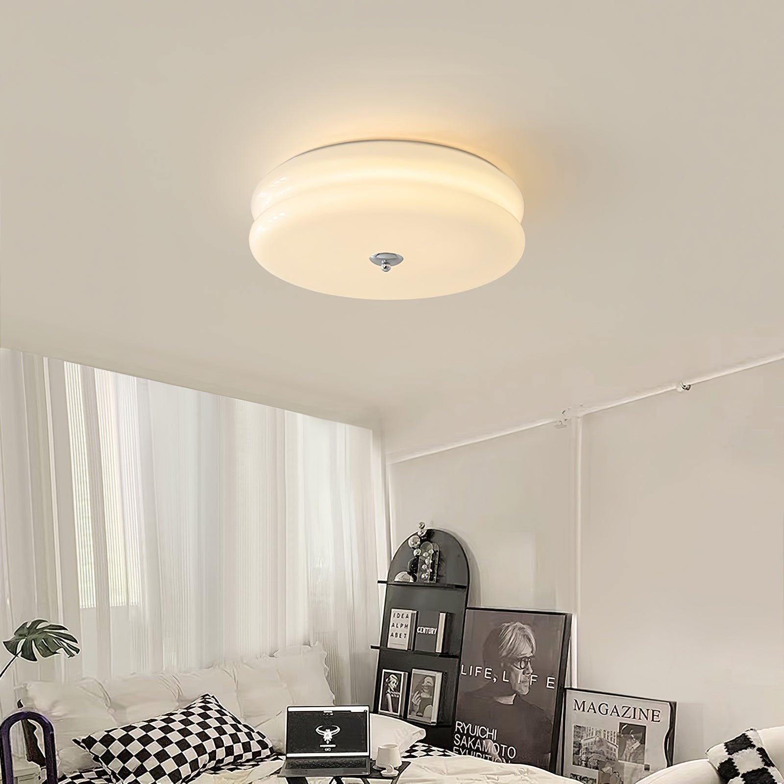 Art Deco Glass Dome Ceiling Light