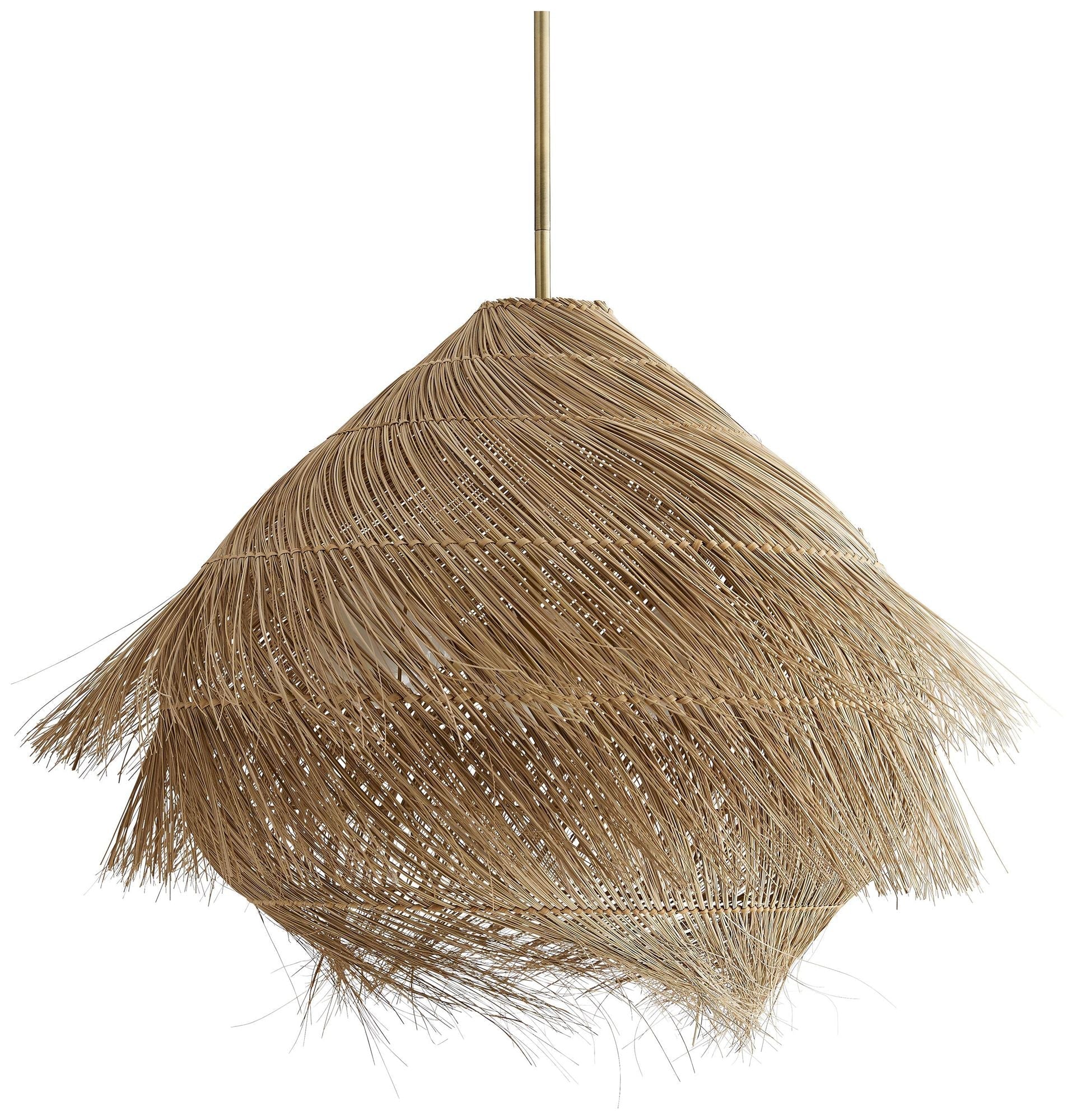 Ashburn 33" Natural Buri, Antique Chandelier