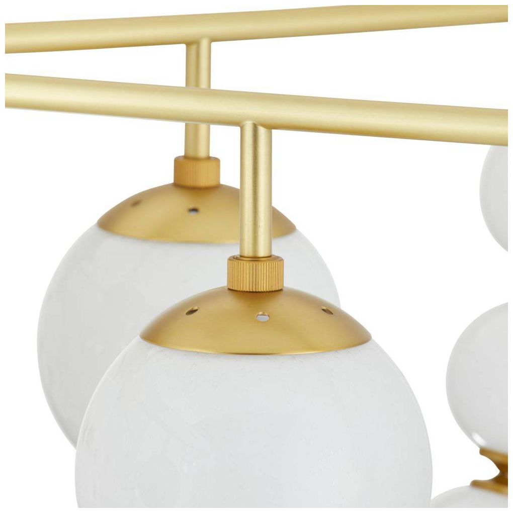 Genesis Chandelier 42" Opal Antique Brass