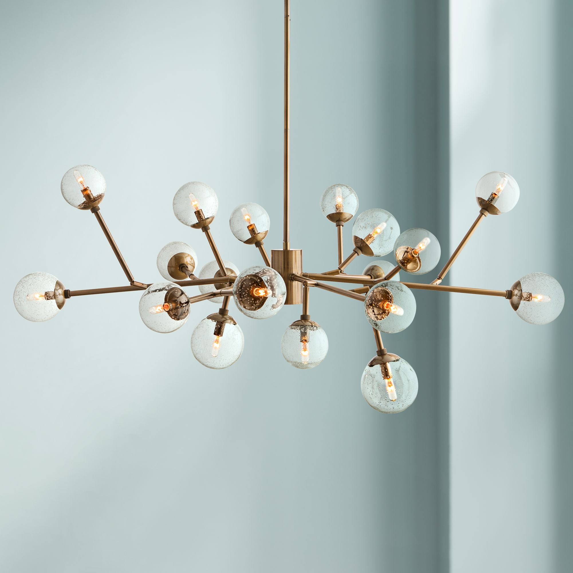 Home Dallas 58" Wide Vintage Brass Chandelier