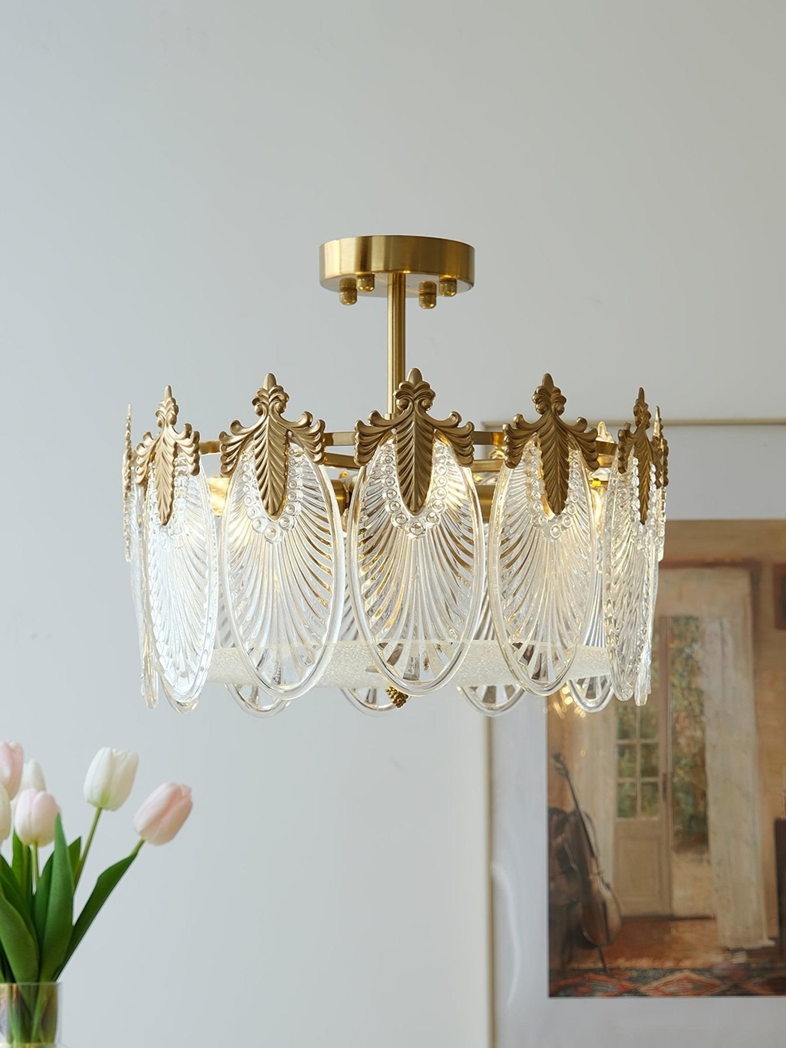 Artisan Glass Pattern Chandelier